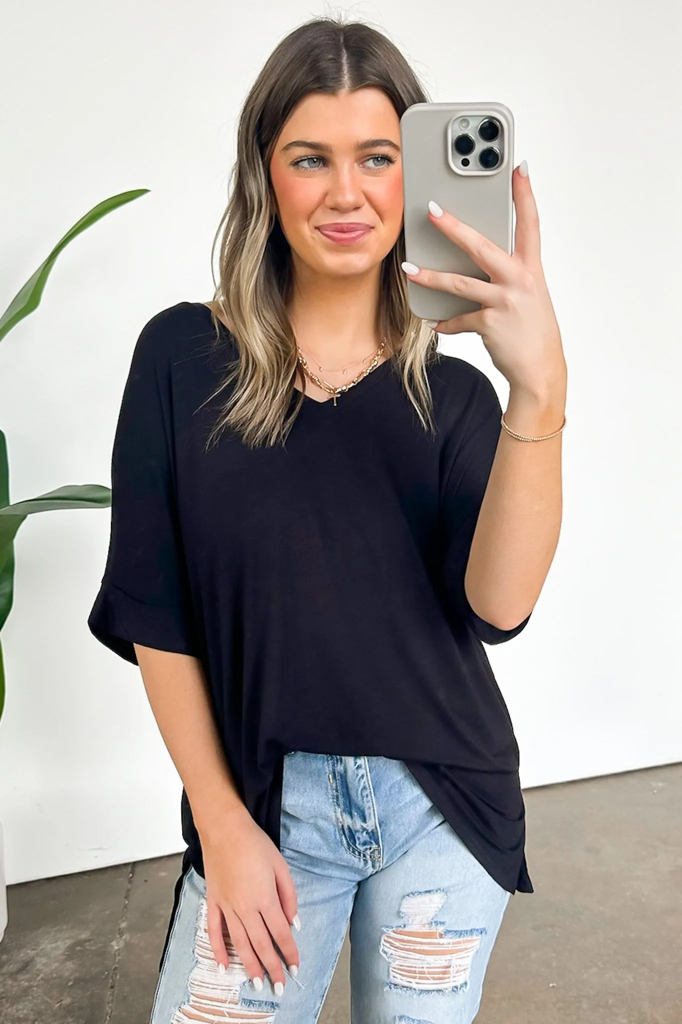 Kaydee V-Neck Relaxed Top - FINAL SALE