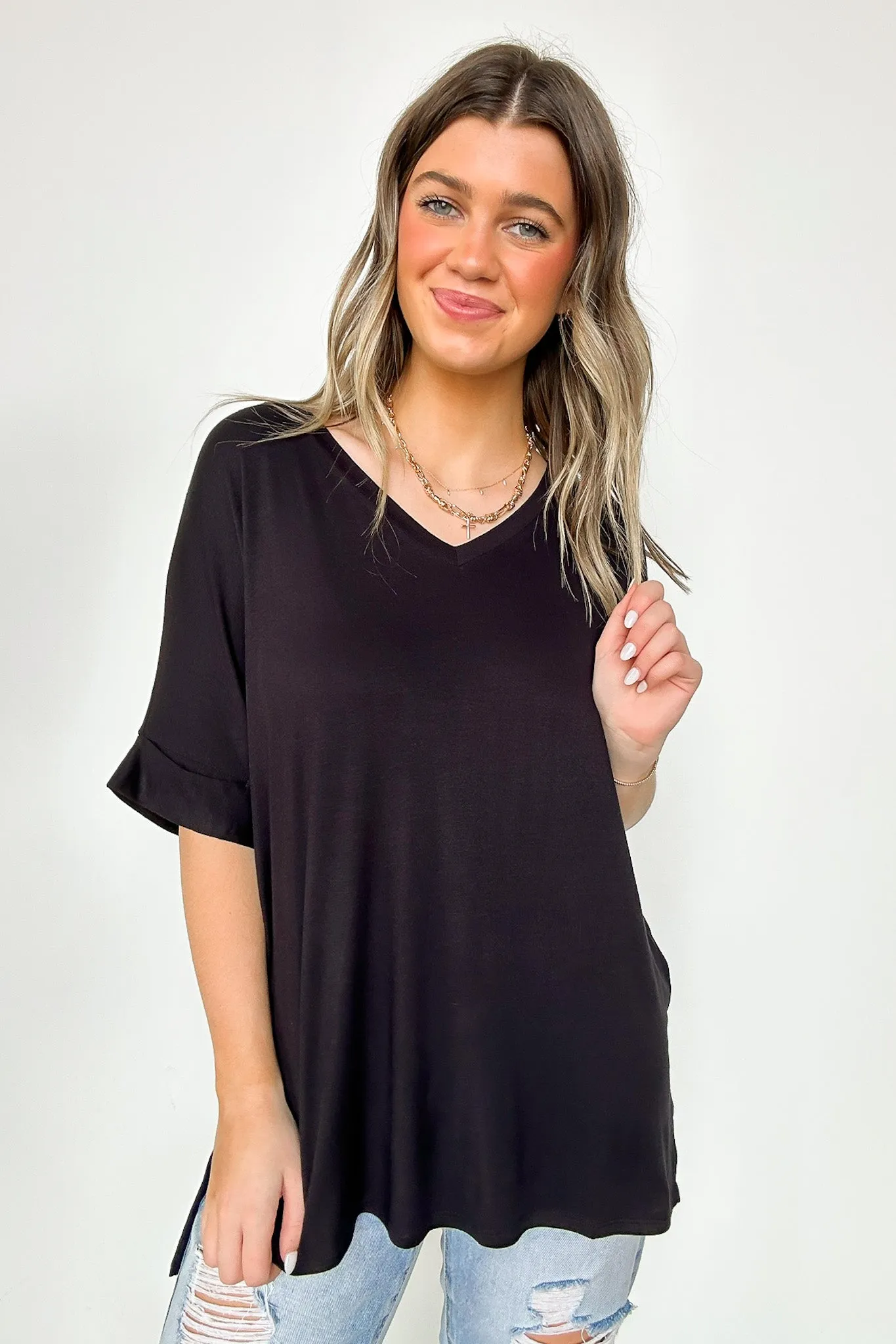Kaydee V-Neck Relaxed Top - FINAL SALE