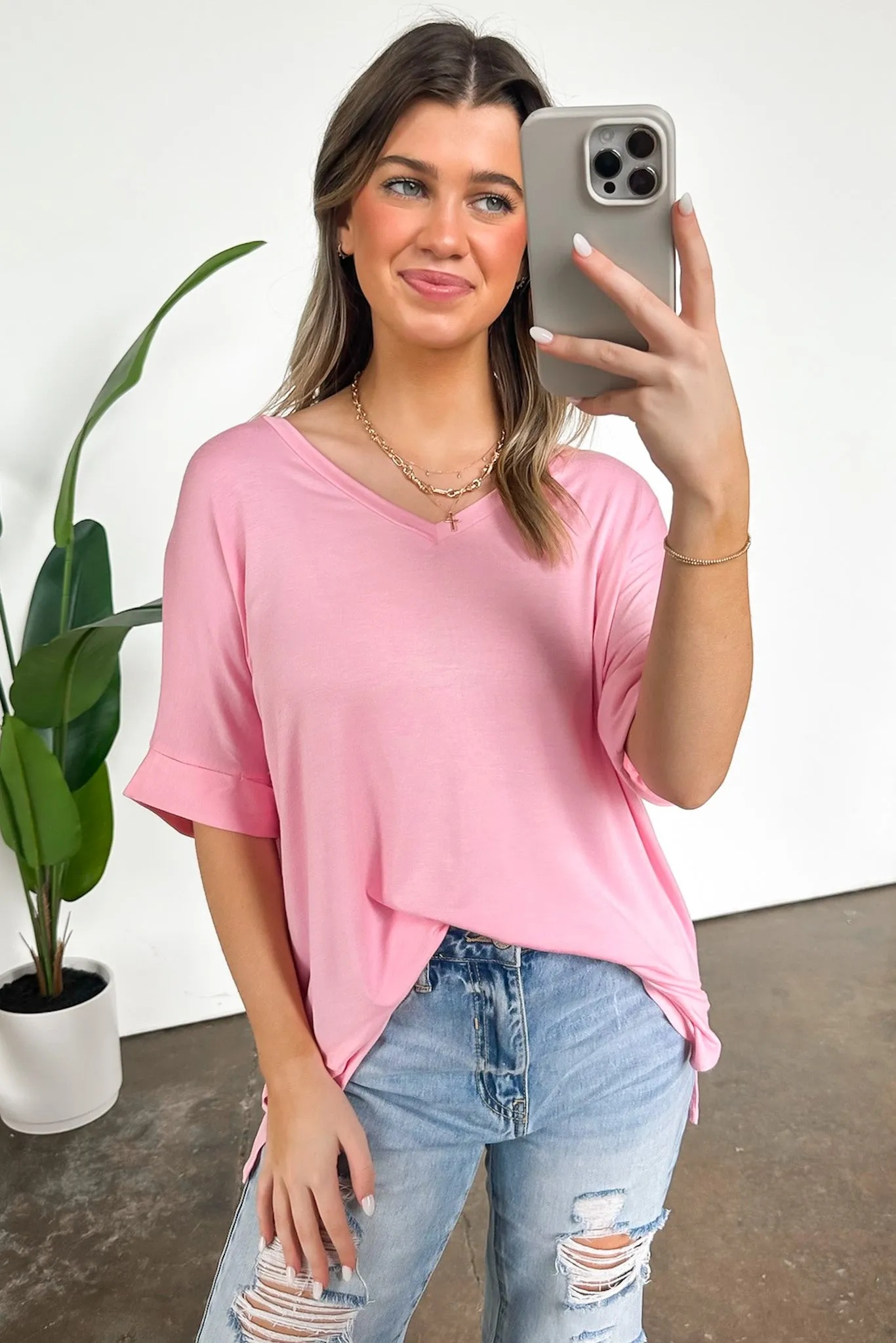Kaydee V-Neck Relaxed Top - FINAL SALE