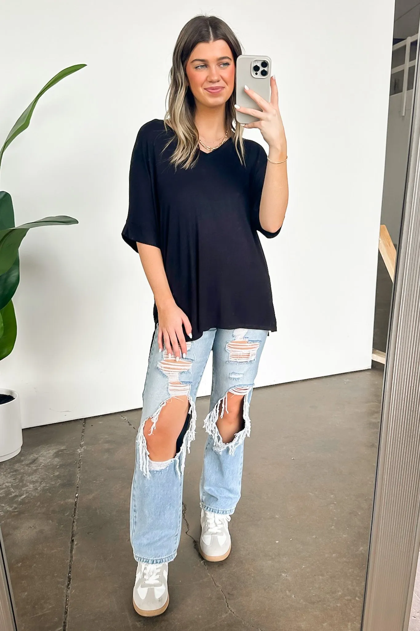 Kaydee V-Neck Relaxed Top - FINAL SALE