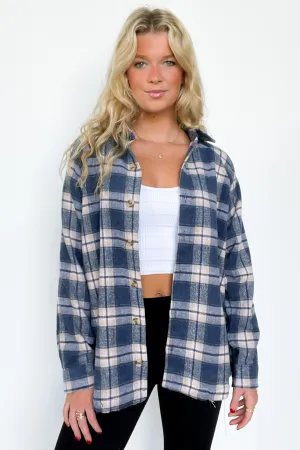 Keep It Cozy Oversized Button Down Plaid Flannel Top - FINAL SALE