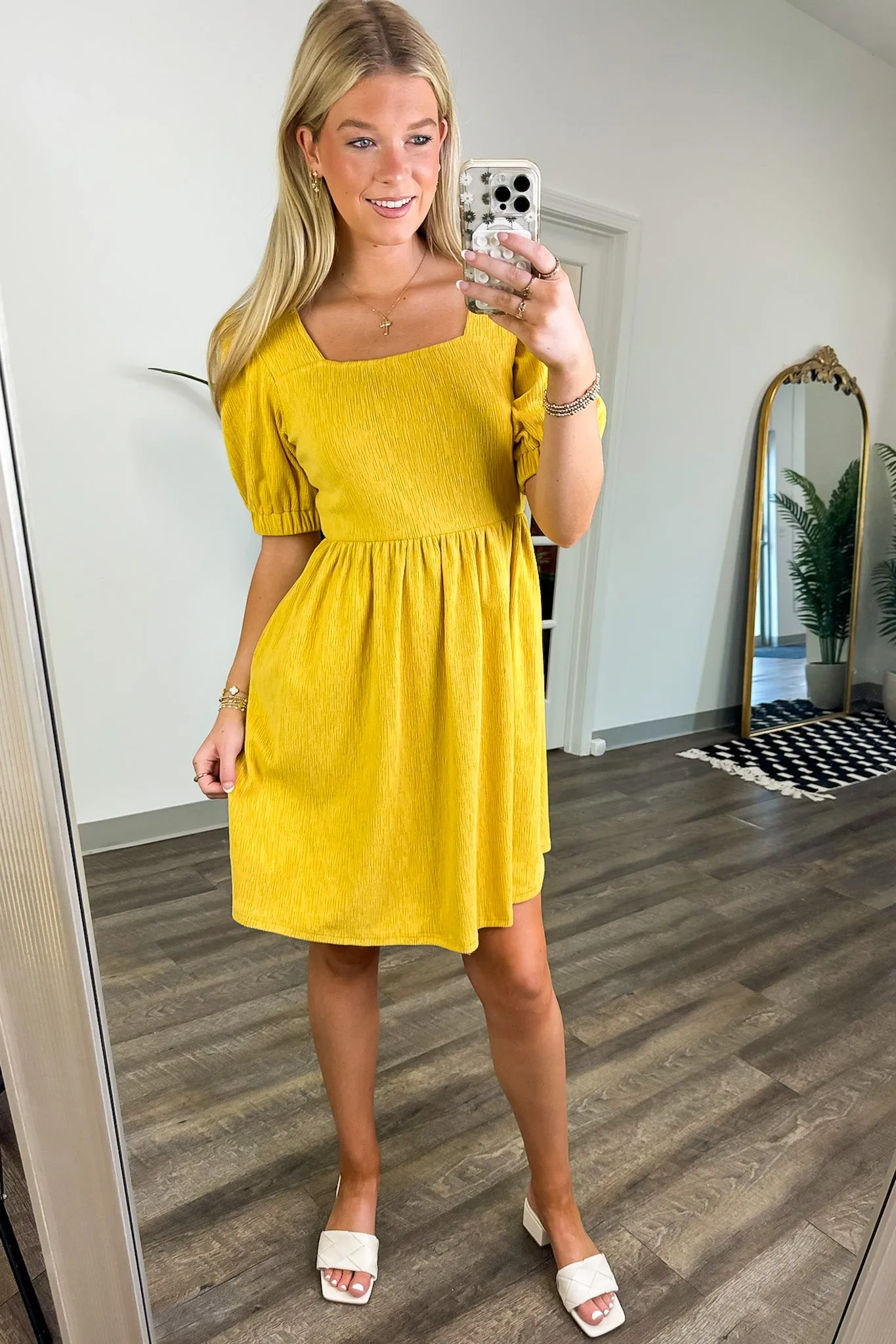 Kelson Smocked Square Neck Dress - FINAL SALE