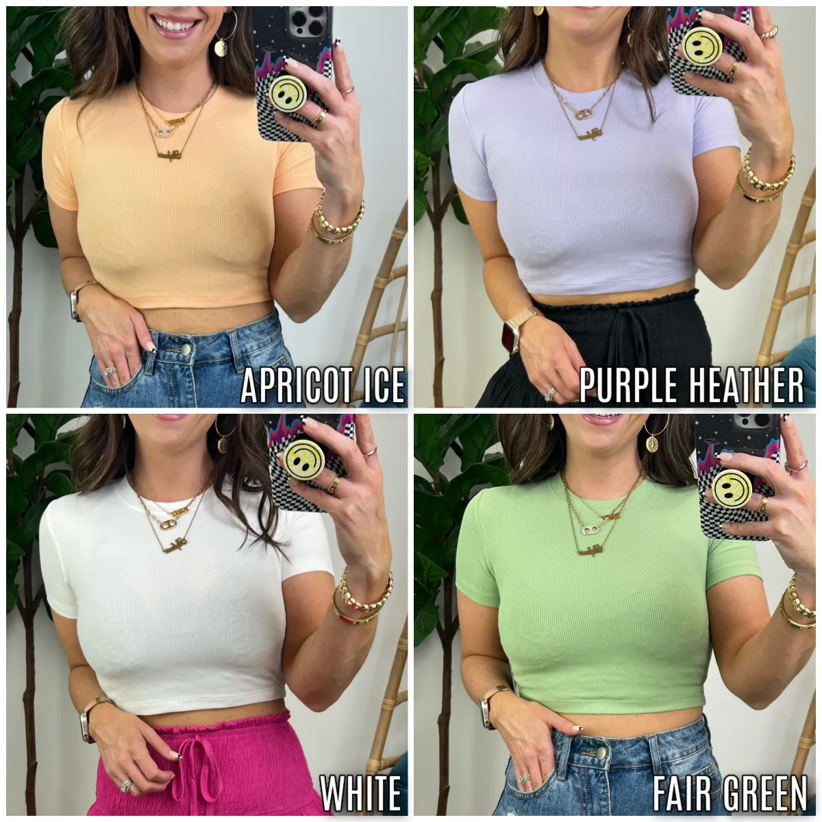 Kilani Short Sleeve Cropped Tee -  - FINAL SALE