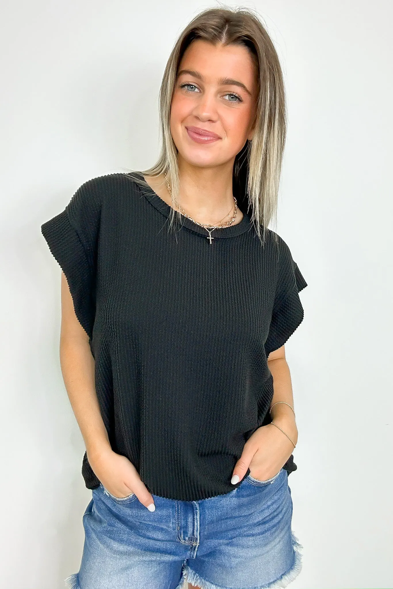 Kimmia Ribbed Knit Dolman Top - BACK IN STOCK