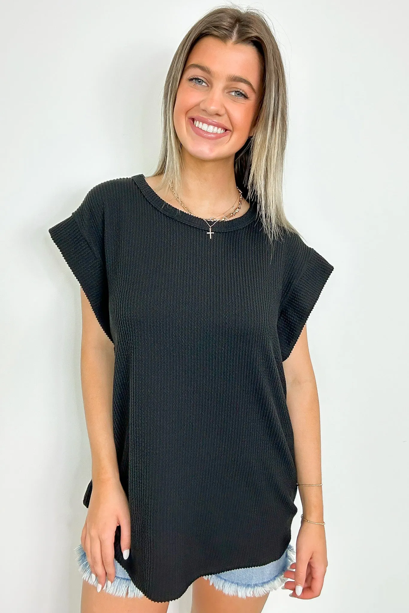 Kimmia Ribbed Knit Dolman Top - BACK IN STOCK