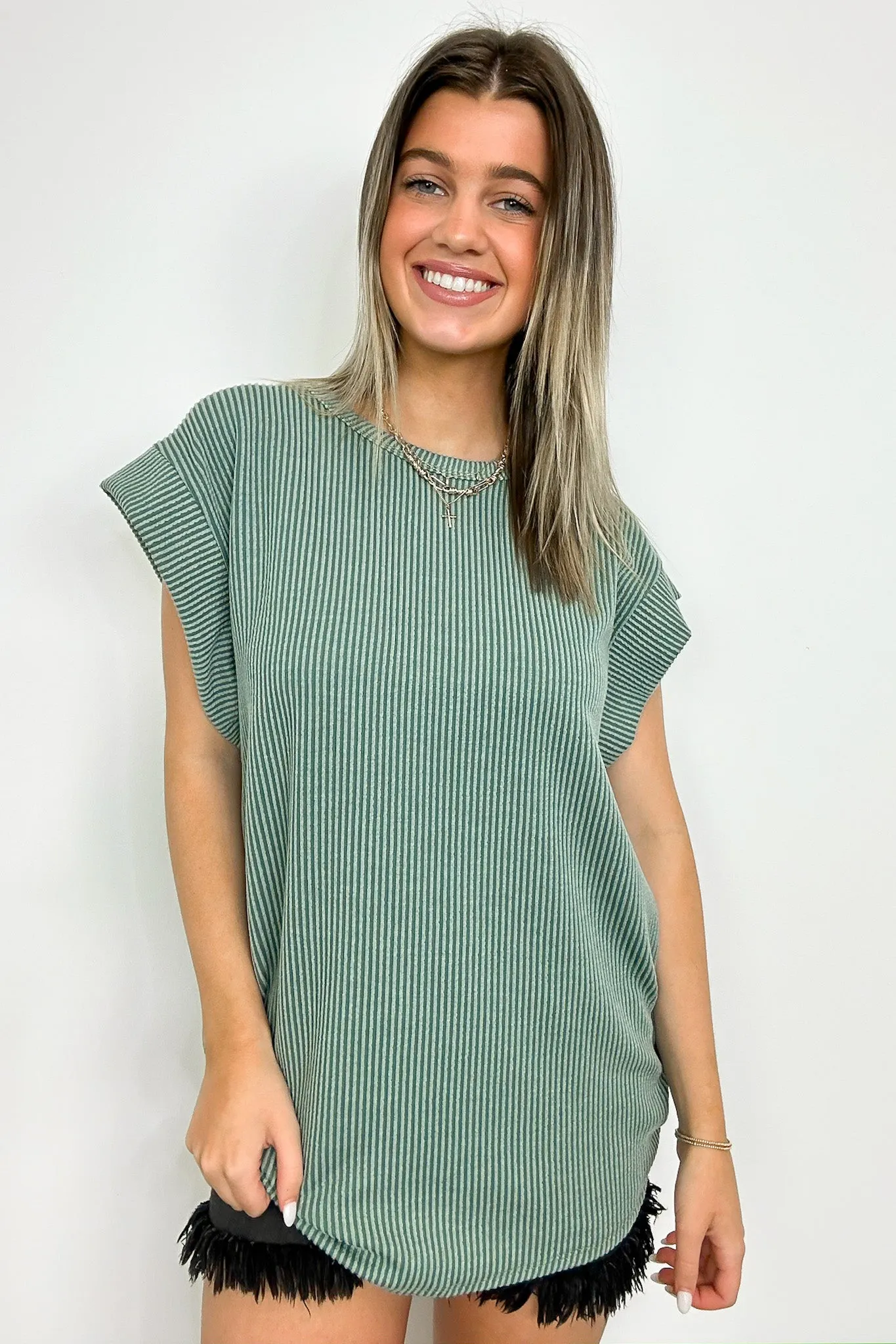 Kimmia Ribbed Knit Dolman Top - BACK IN STOCK