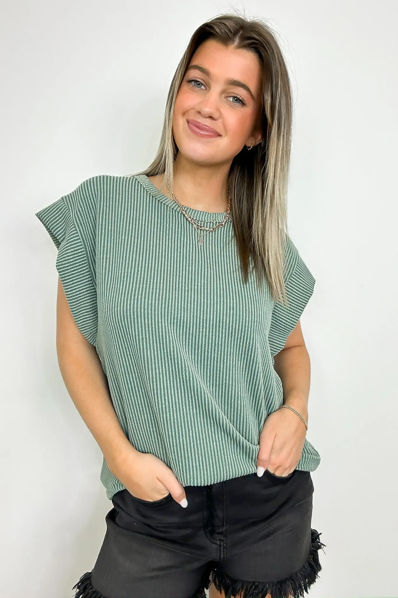 Kimmia Ribbed Knit Dolman Top - BACK IN STOCK