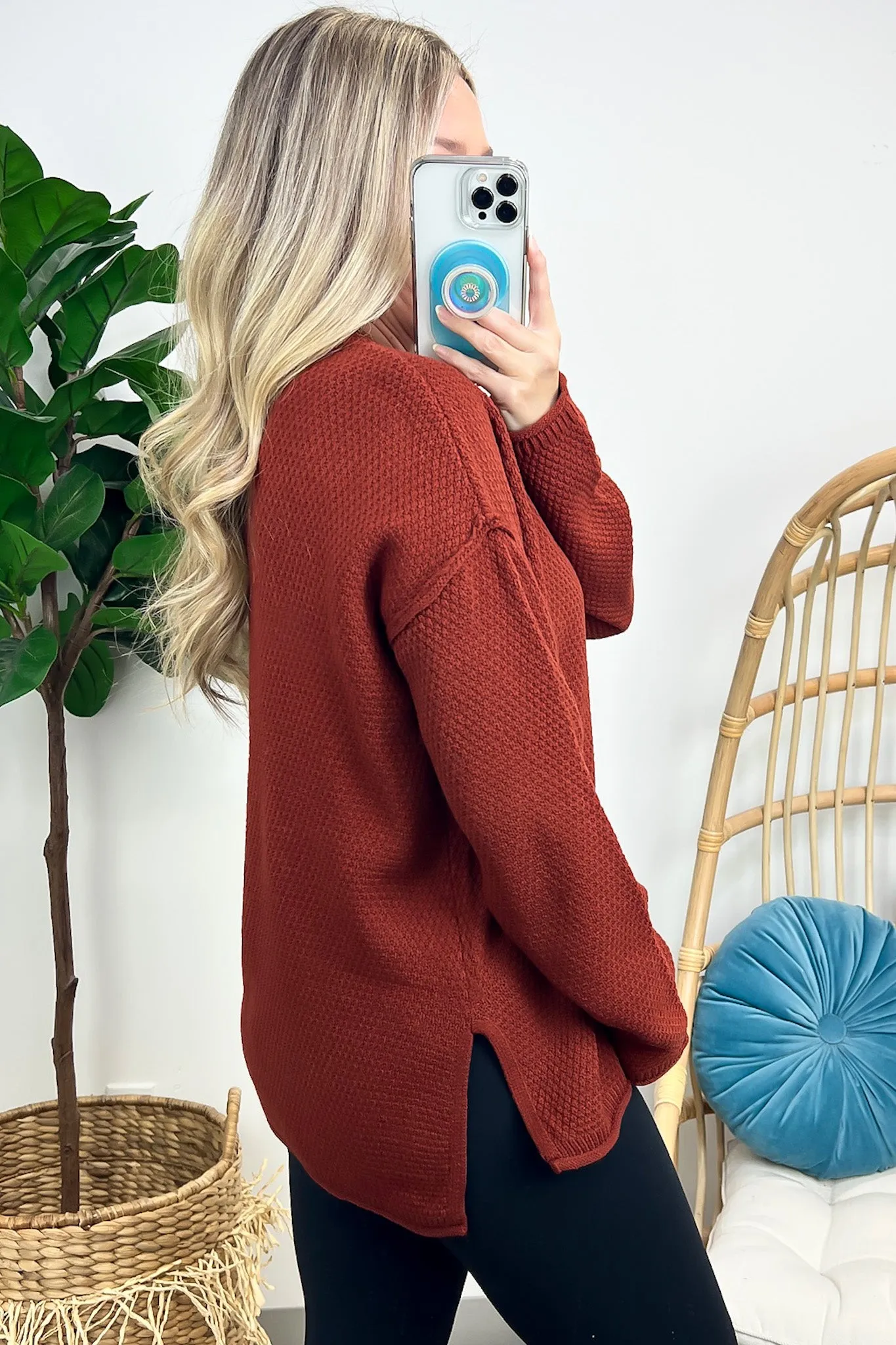 Kyrie Button Henley Knit Sweater - FINAL SALE