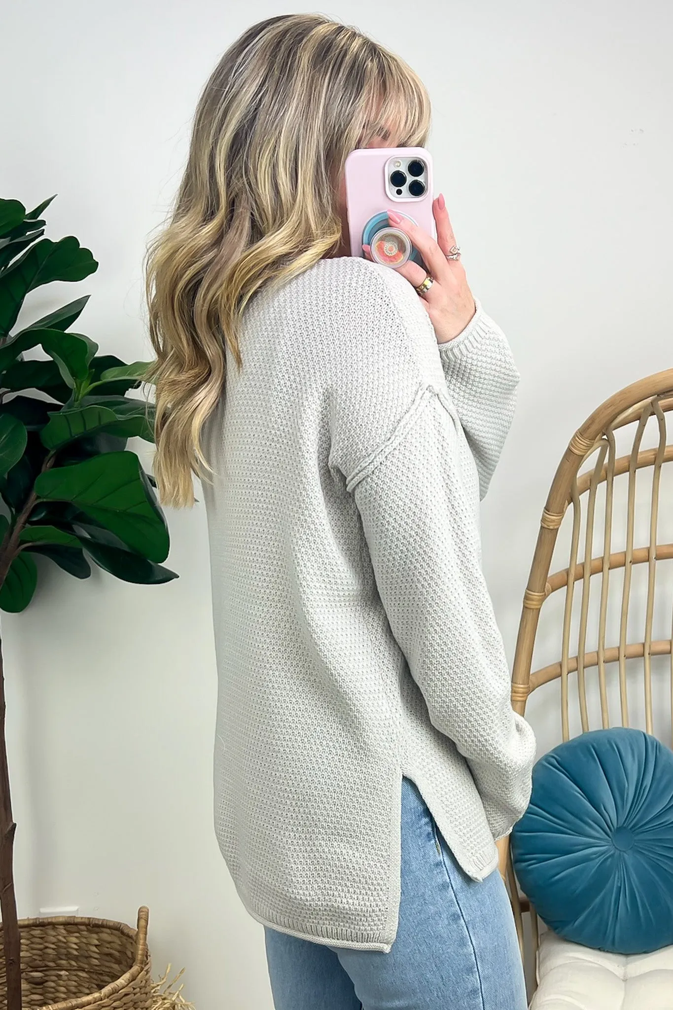 Kyrie Button Henley Knit Sweater - FINAL SALE