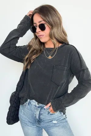 Laina Mineral Wash Long Sleeve Top