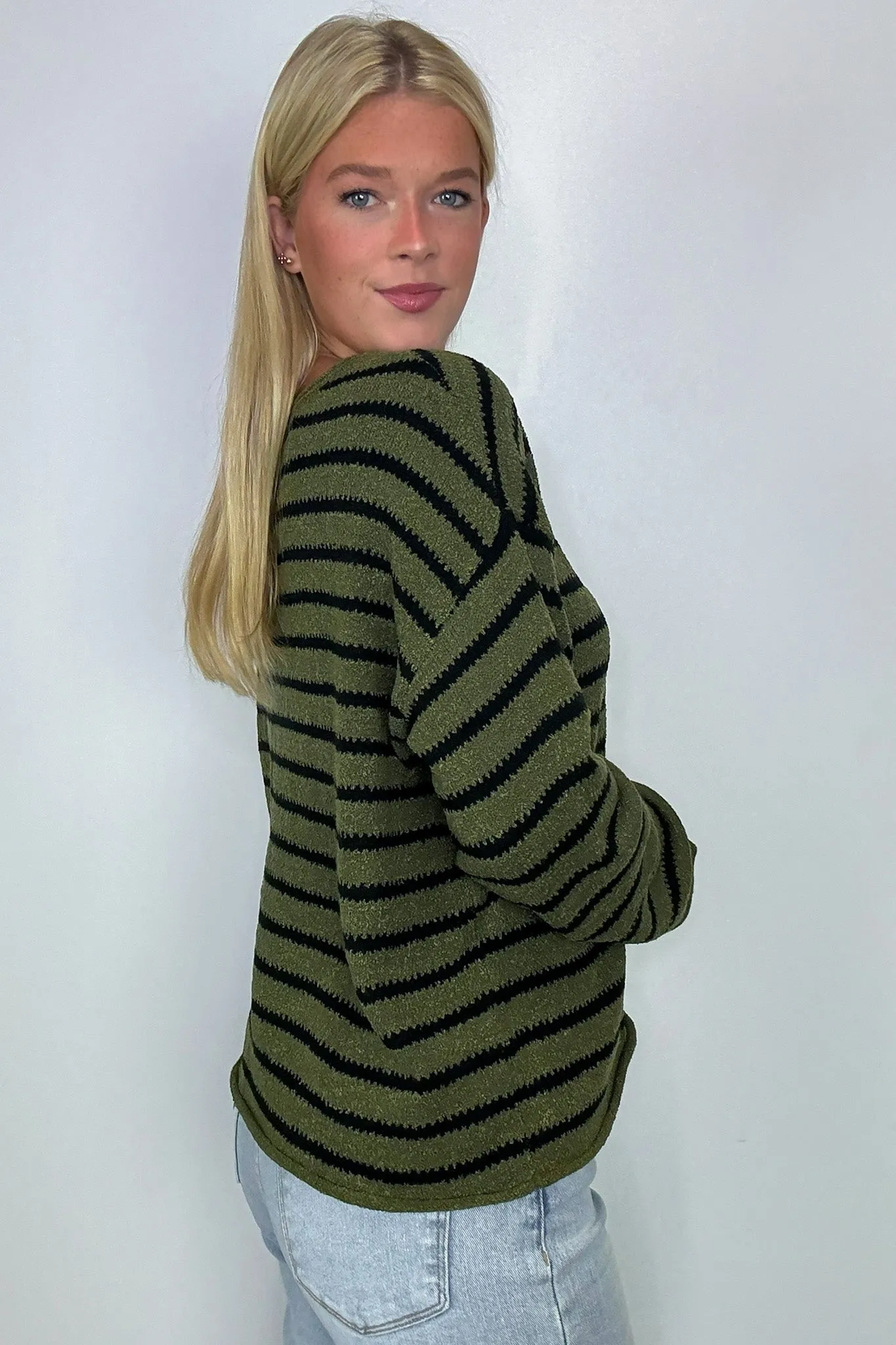 Laine Striped Knit Boatneck Sweater - FINAL SALE