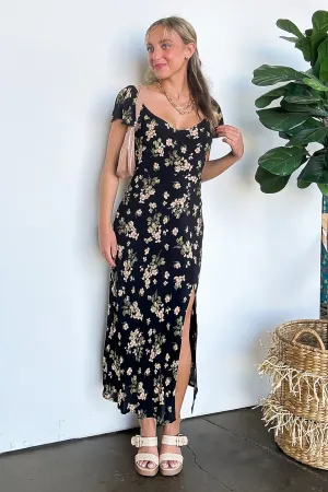 Laleh Floral Ruffle Sleeve Midi Dress