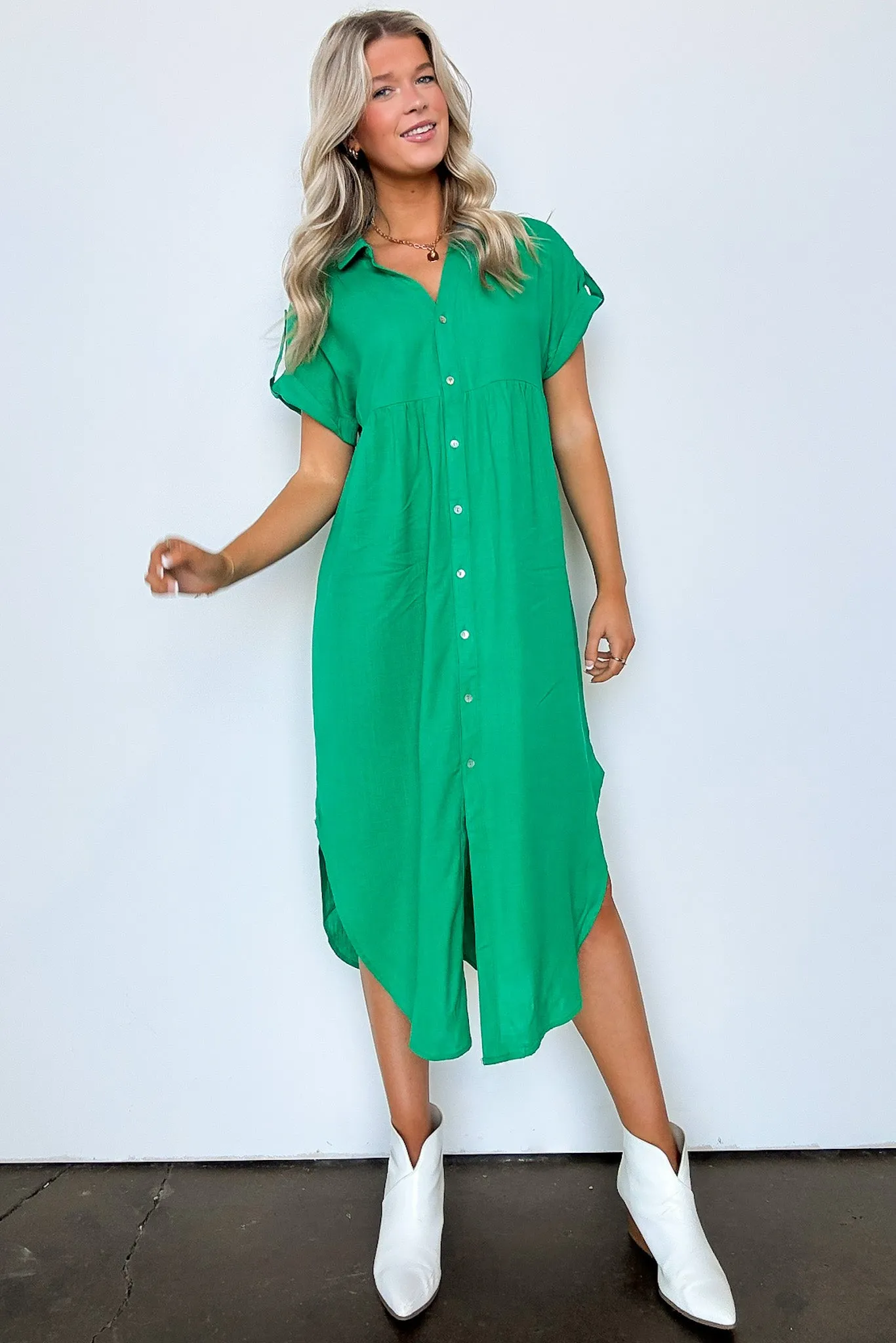 Larissah Button Down Midi Dress - FINAL SALE