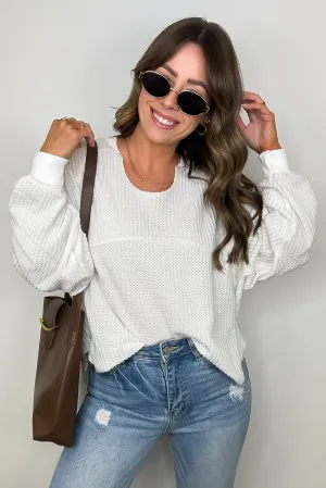 Larsyn Waffle Knit Relaxed Fit Top - FINAL SALE