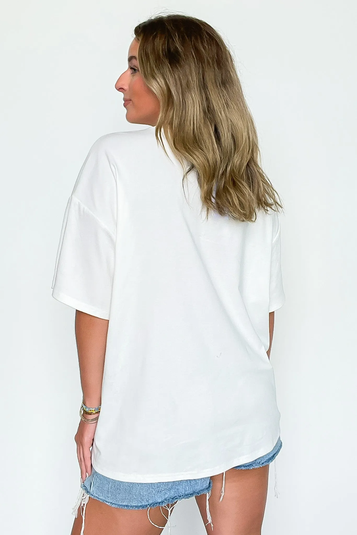 Let's Go Girls Boot Graphic Oversized Tee