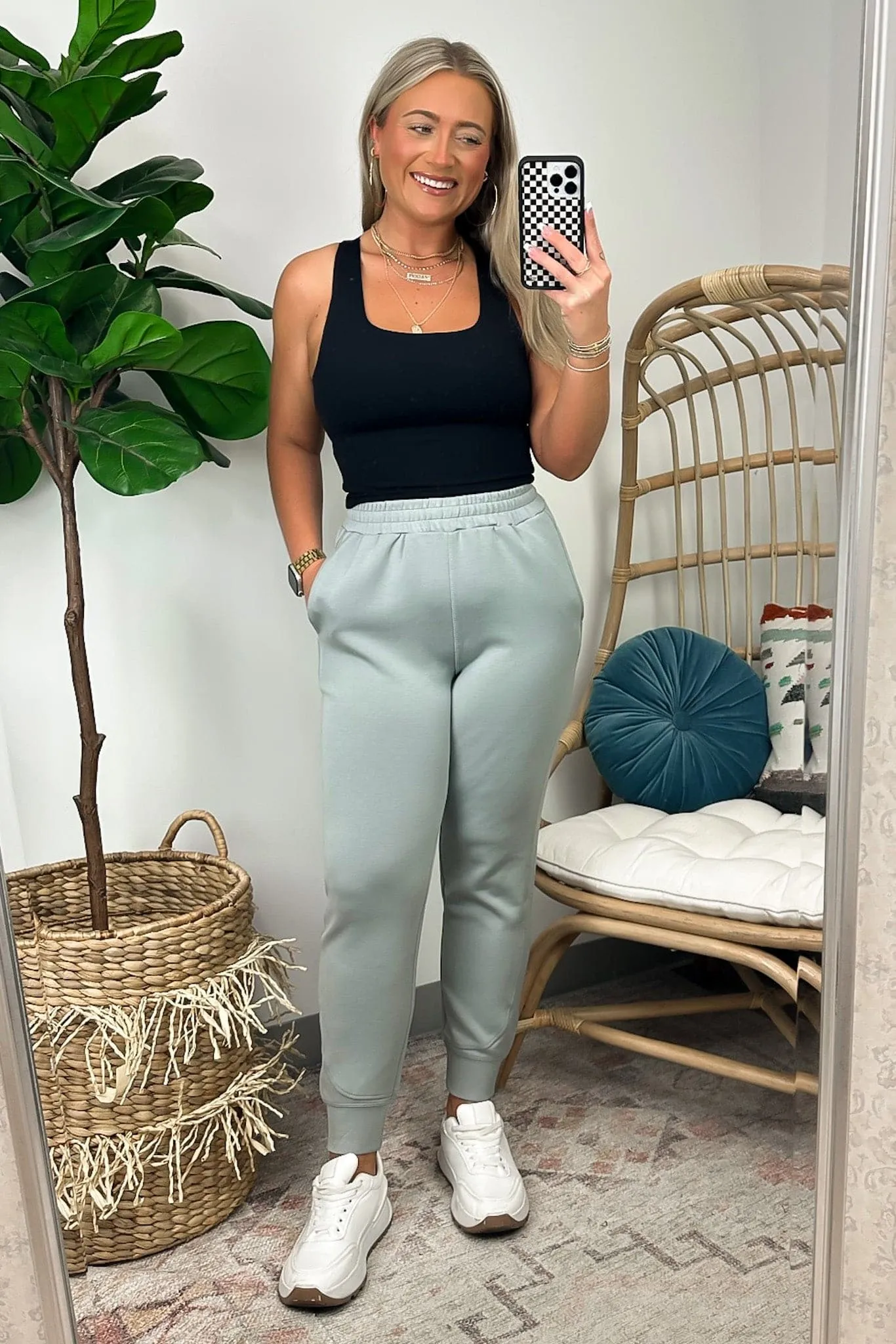 Liamara Elevated Contrast Seam Joggers - FINAL SALE