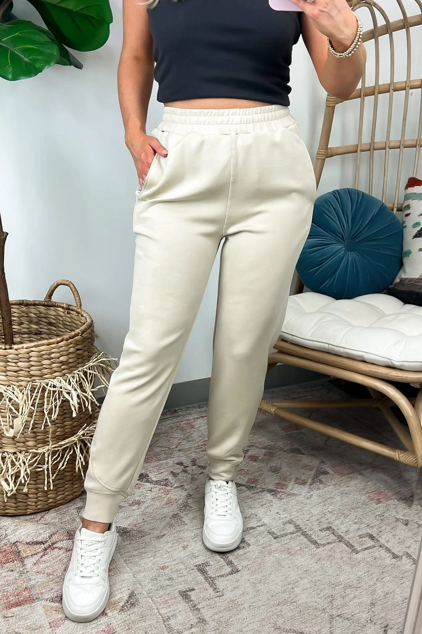 Liamara Elevated Contrast Seam Joggers - FINAL SALE