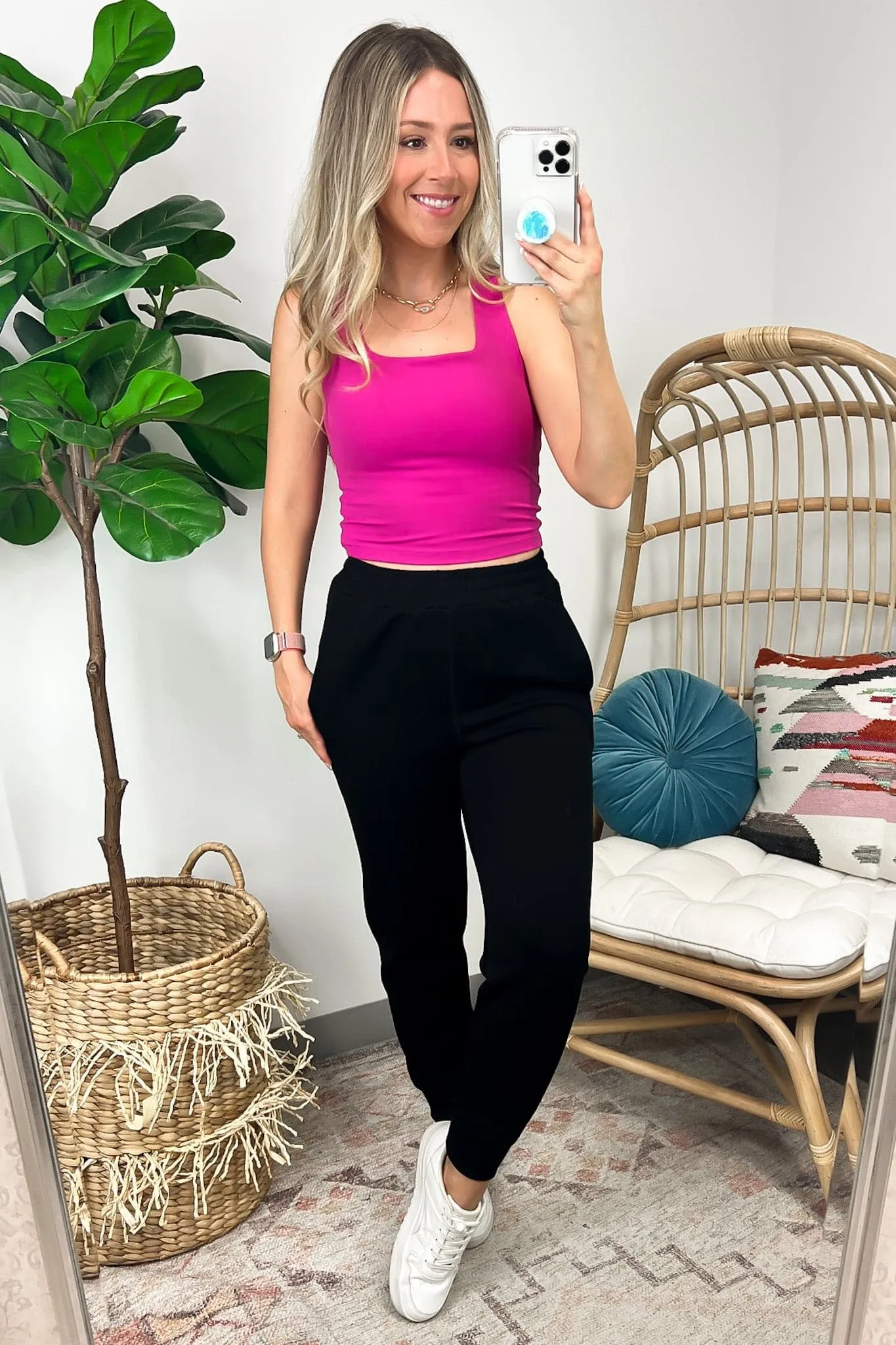 Liamara Elevated Contrast Seam Joggers - FINAL SALE