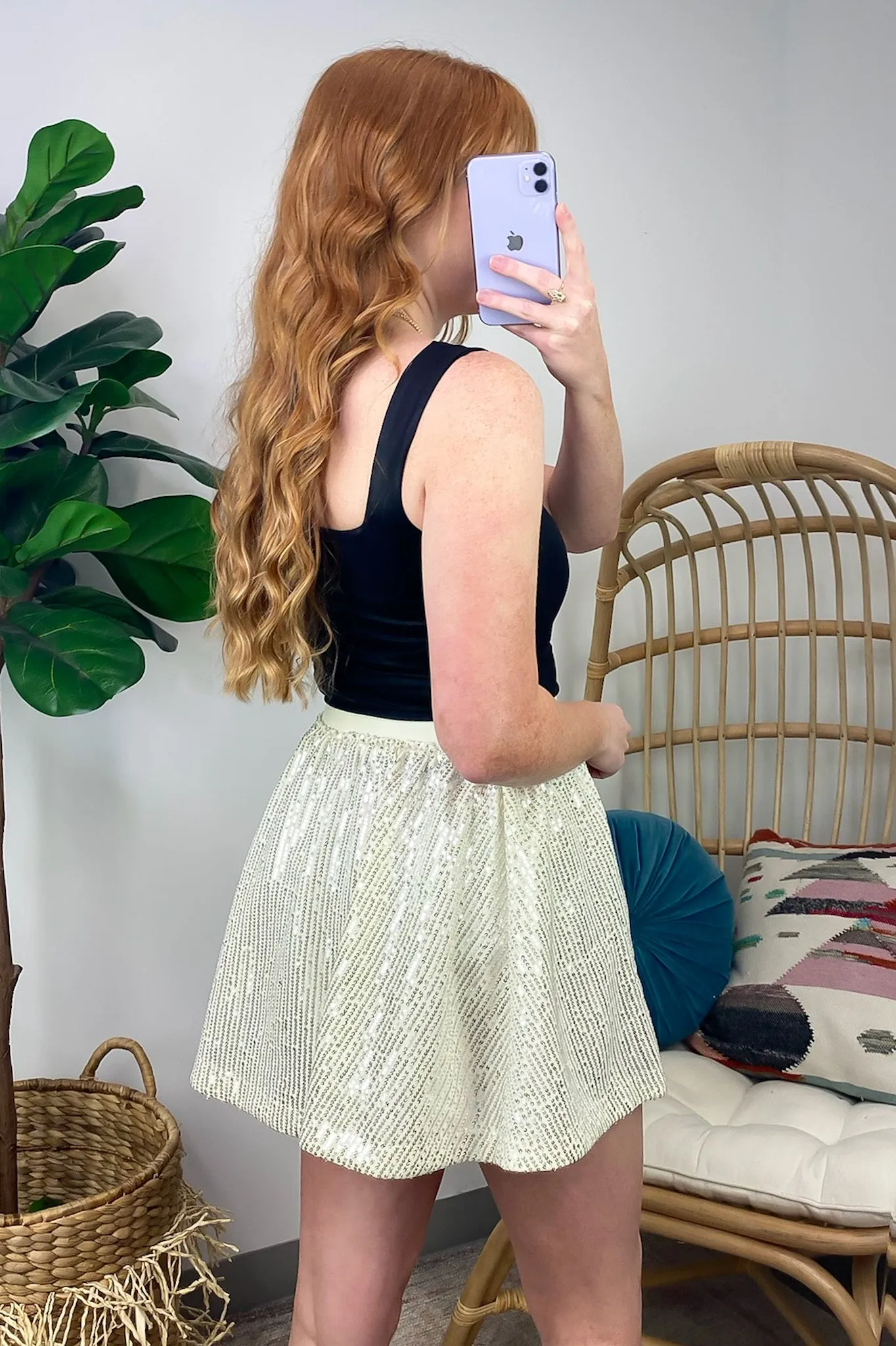 Light Up the Sky Sequin Skirt - FINAL SALE