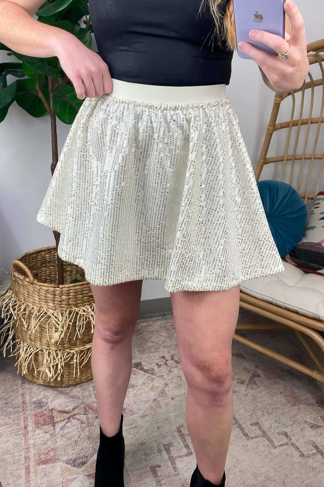 Light Up the Sky Sequin Skirt - FINAL SALE