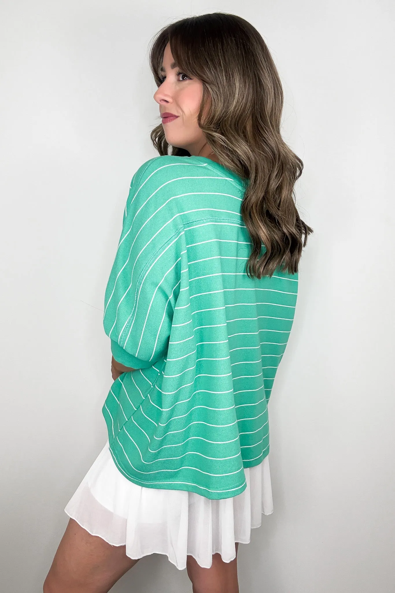 Line by Line Striped Dolman Knit Top