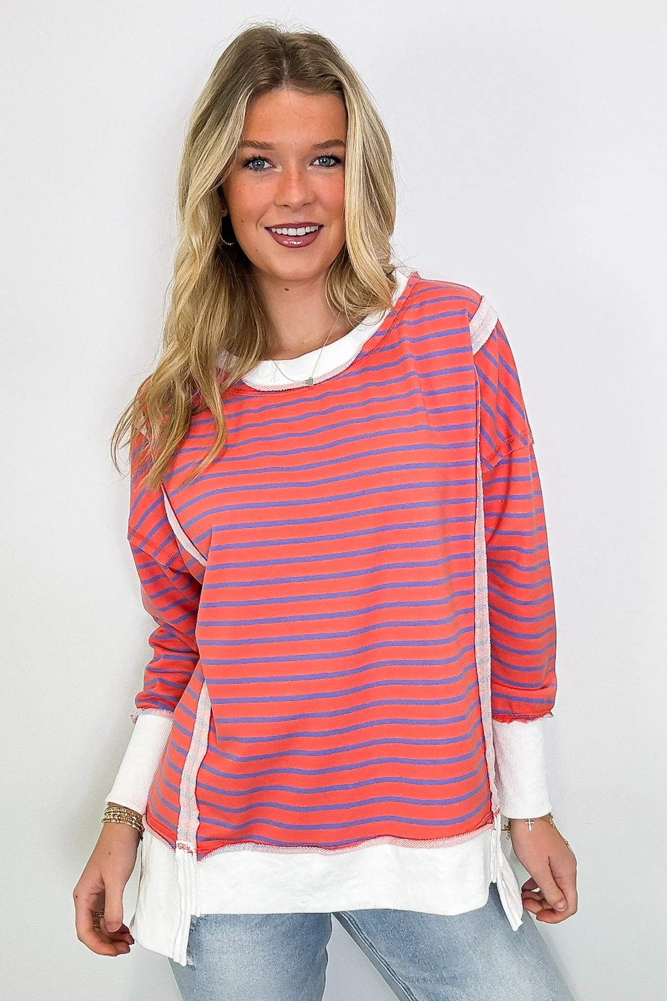 Livie Striped Relaxed Fit Pullover