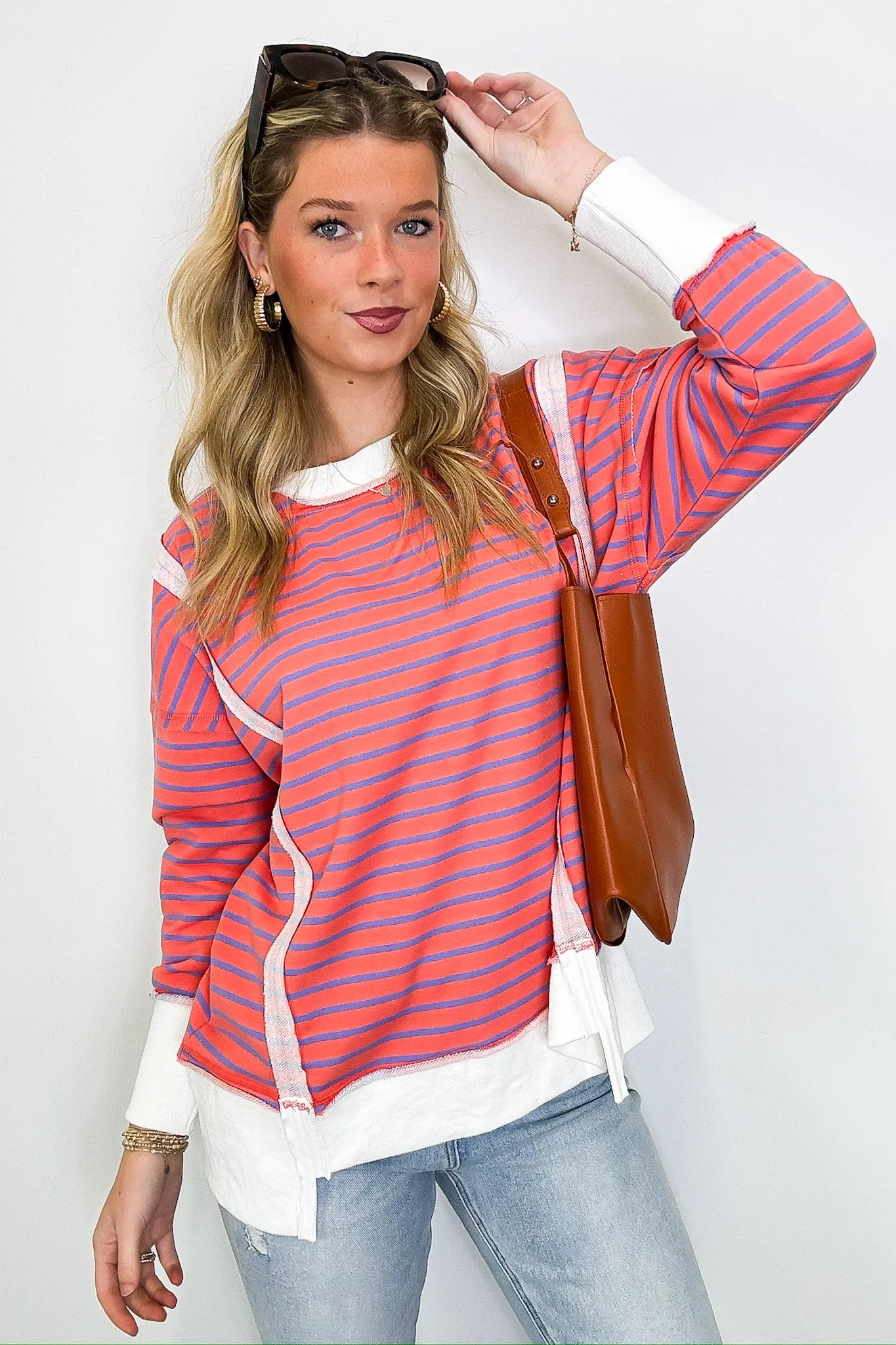 Livie Striped Relaxed Fit Pullover