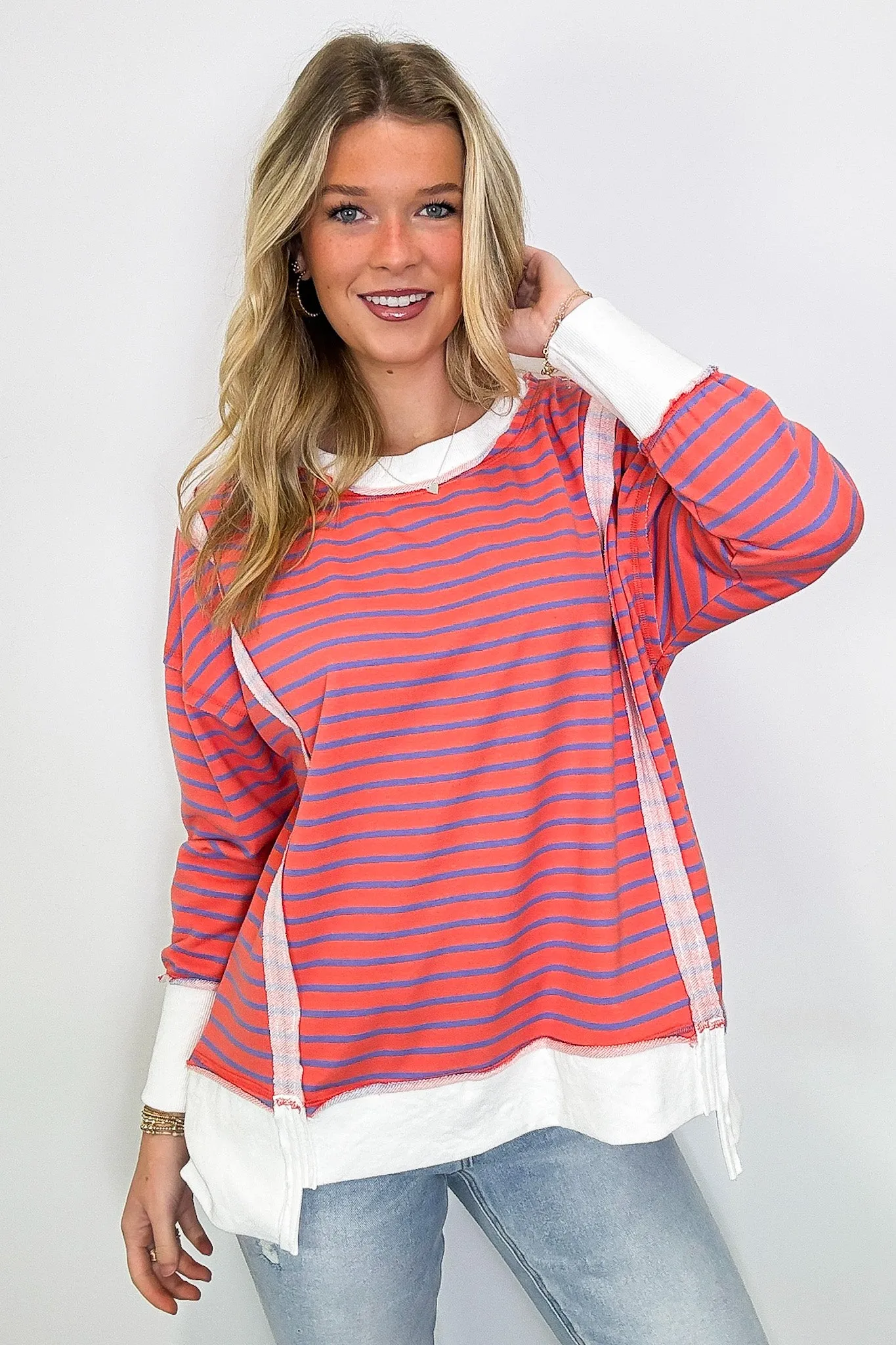 Livie Striped Relaxed Fit Pullover
