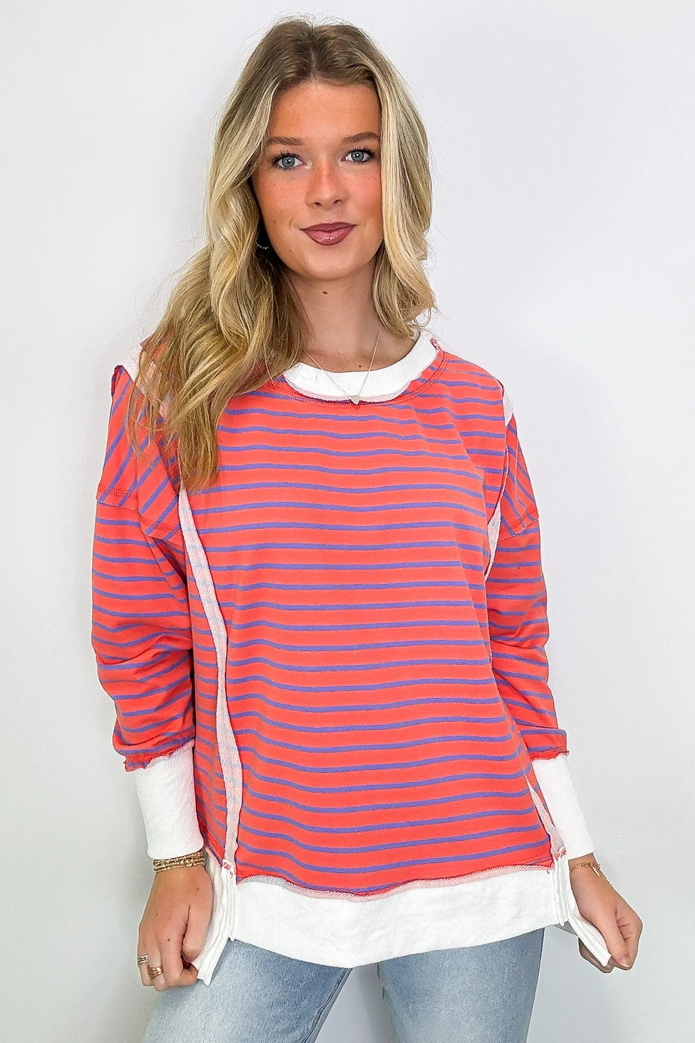 Livie Striped Relaxed Fit Pullover