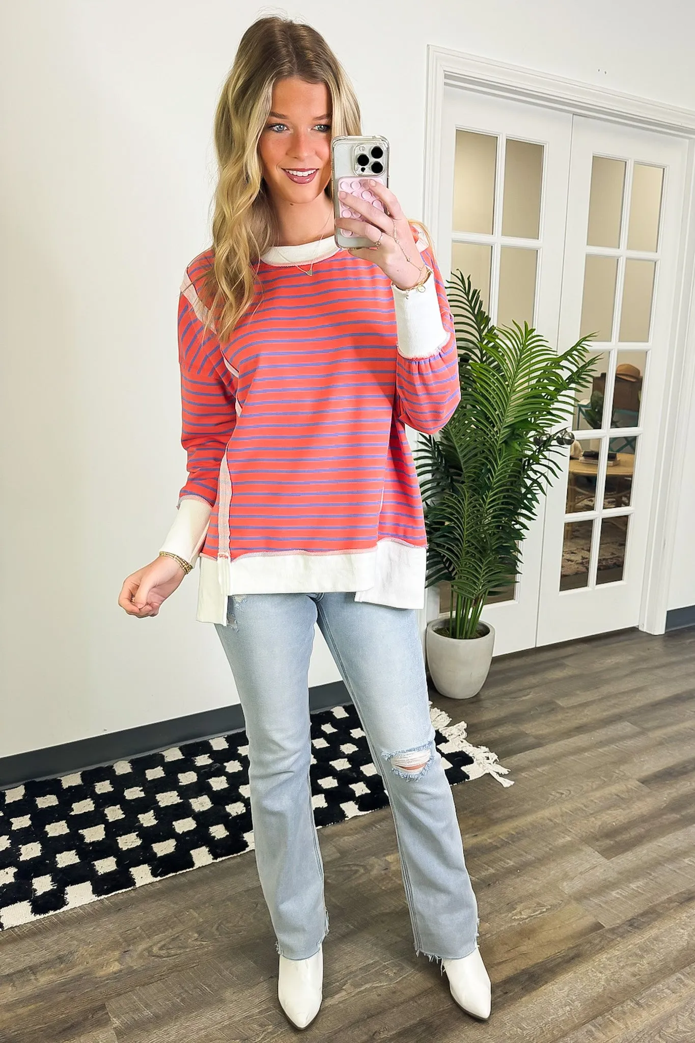 Livie Striped Relaxed Fit Pullover