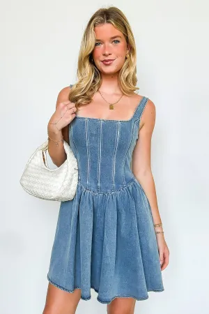 Loira Denim Corset Dress