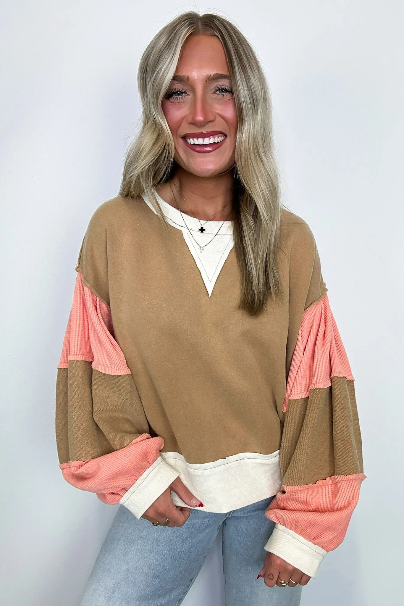 Luciah Oversized Color Block Contrast Top - FINAL SALE