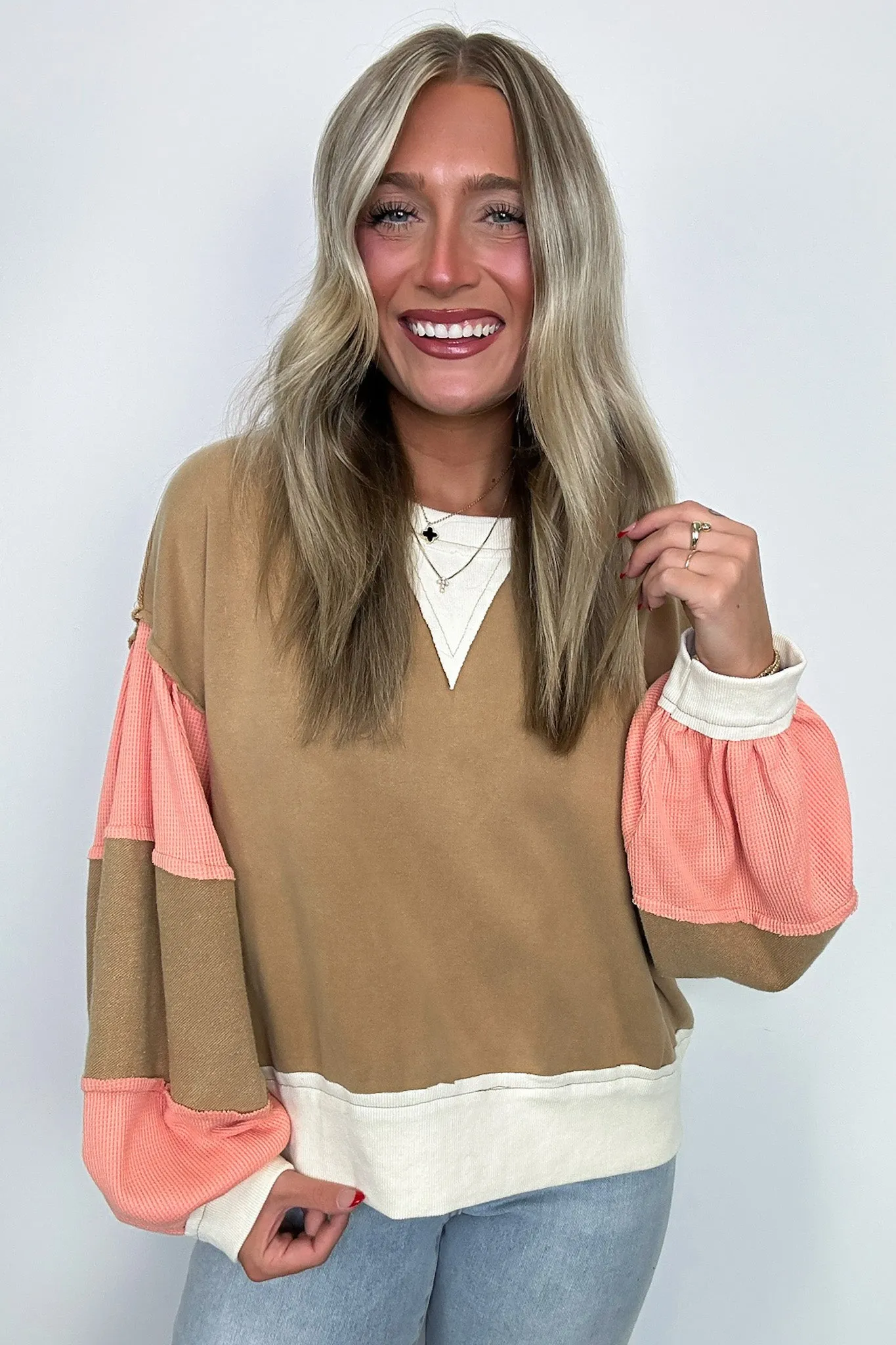 Luciah Oversized Color Block Contrast Top - FINAL SALE