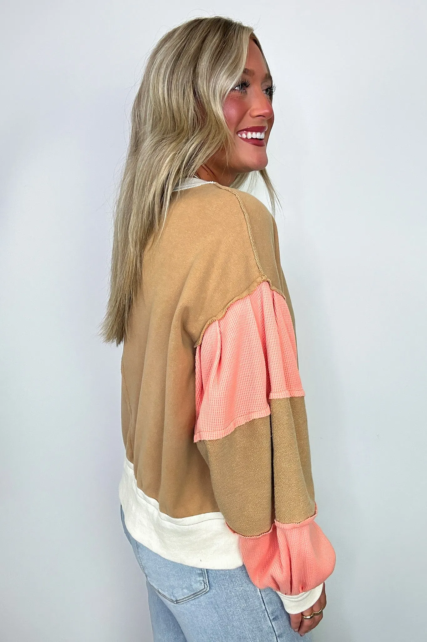 Luciah Oversized Color Block Contrast Top - FINAL SALE