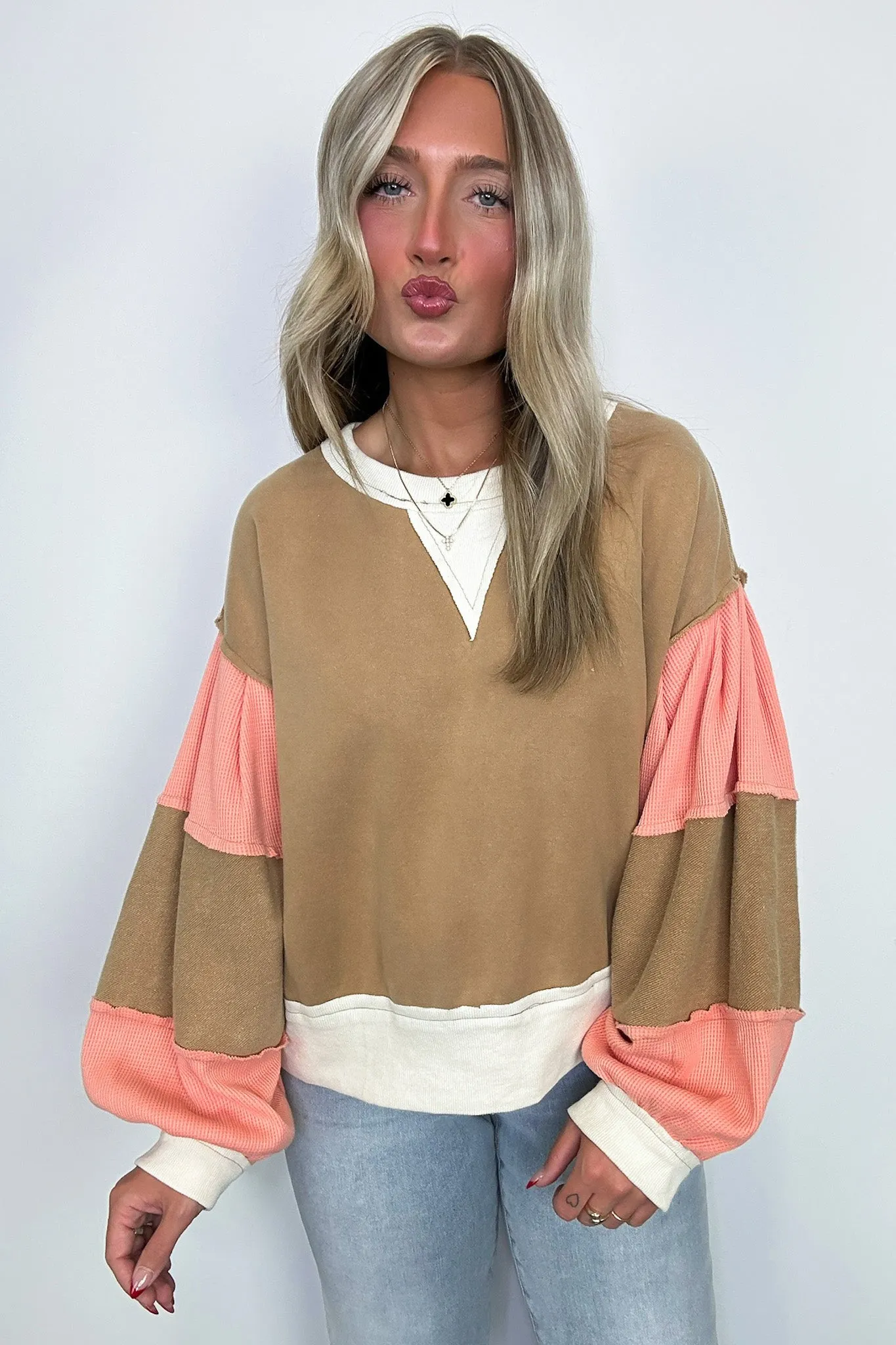 Luciah Oversized Color Block Contrast Top - FINAL SALE