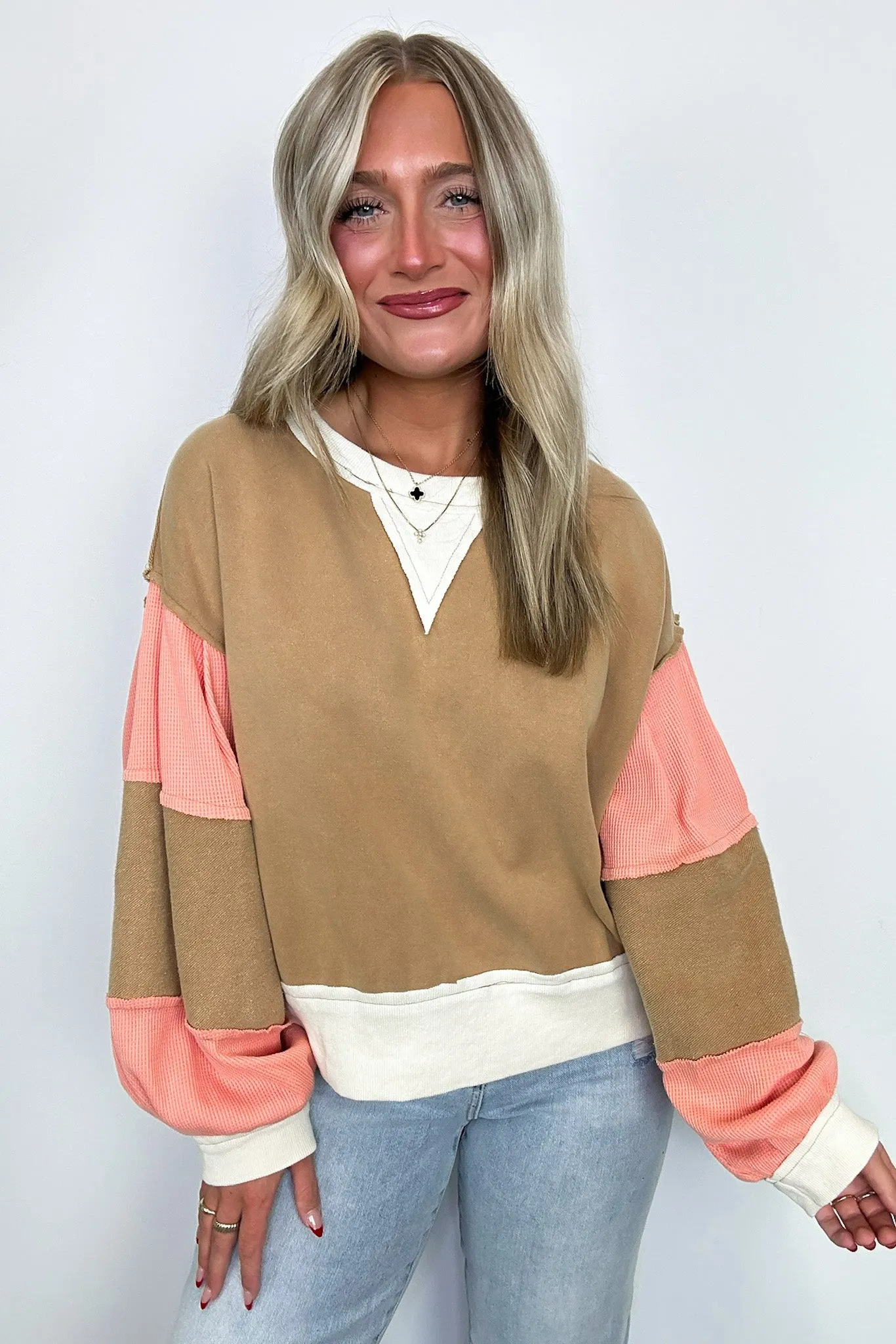 Luciah Oversized Color Block Contrast Top - FINAL SALE