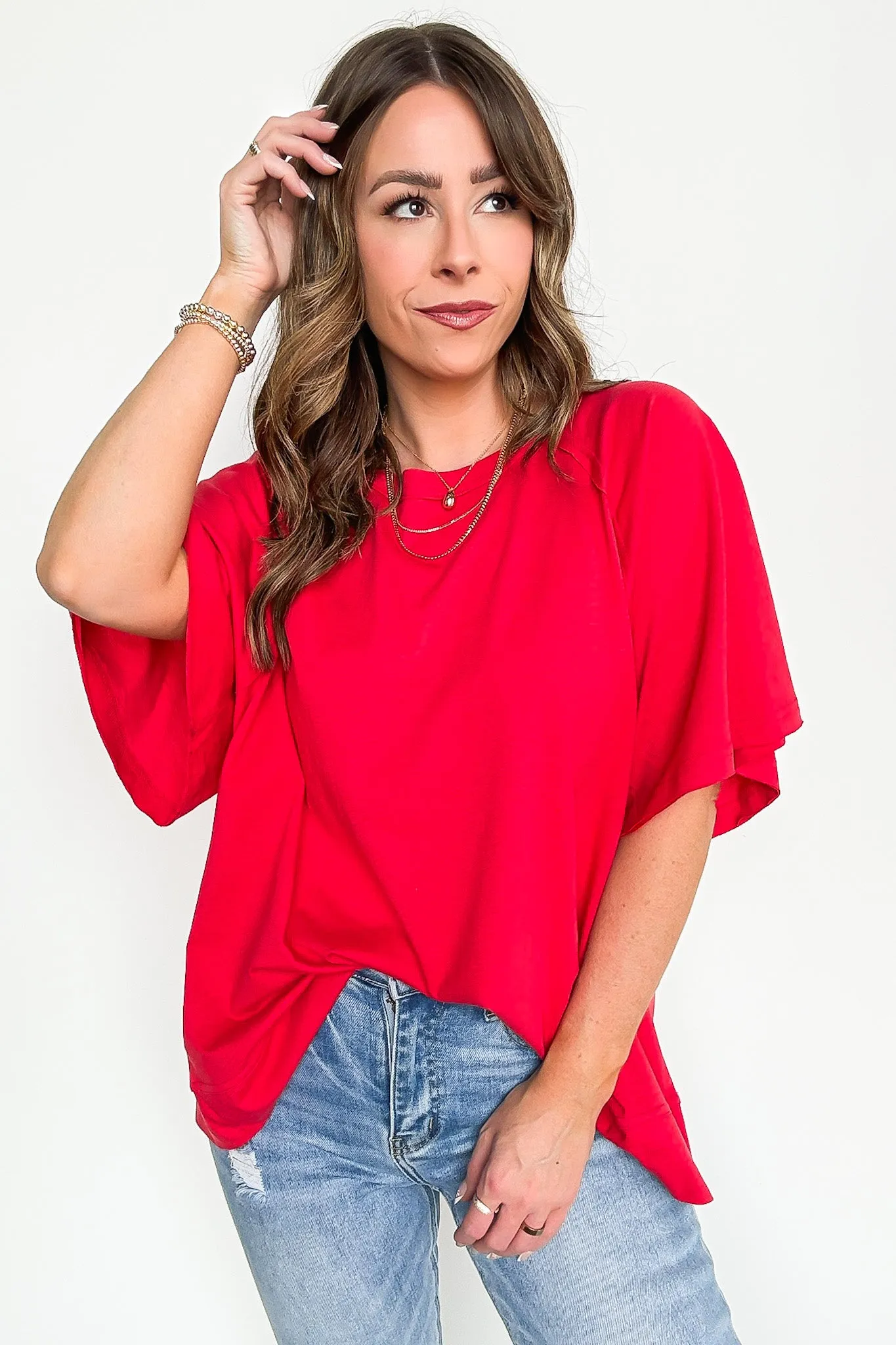 Lucy Oversized Short Sleeve Top