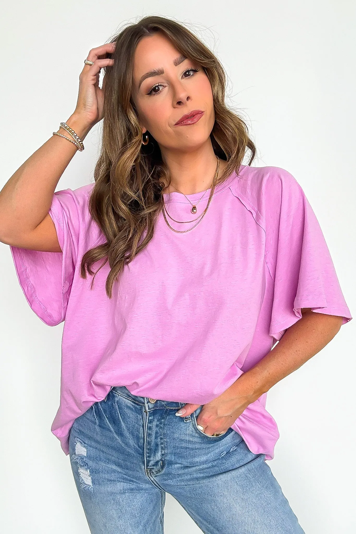 Lucy Oversized Short Sleeve Top