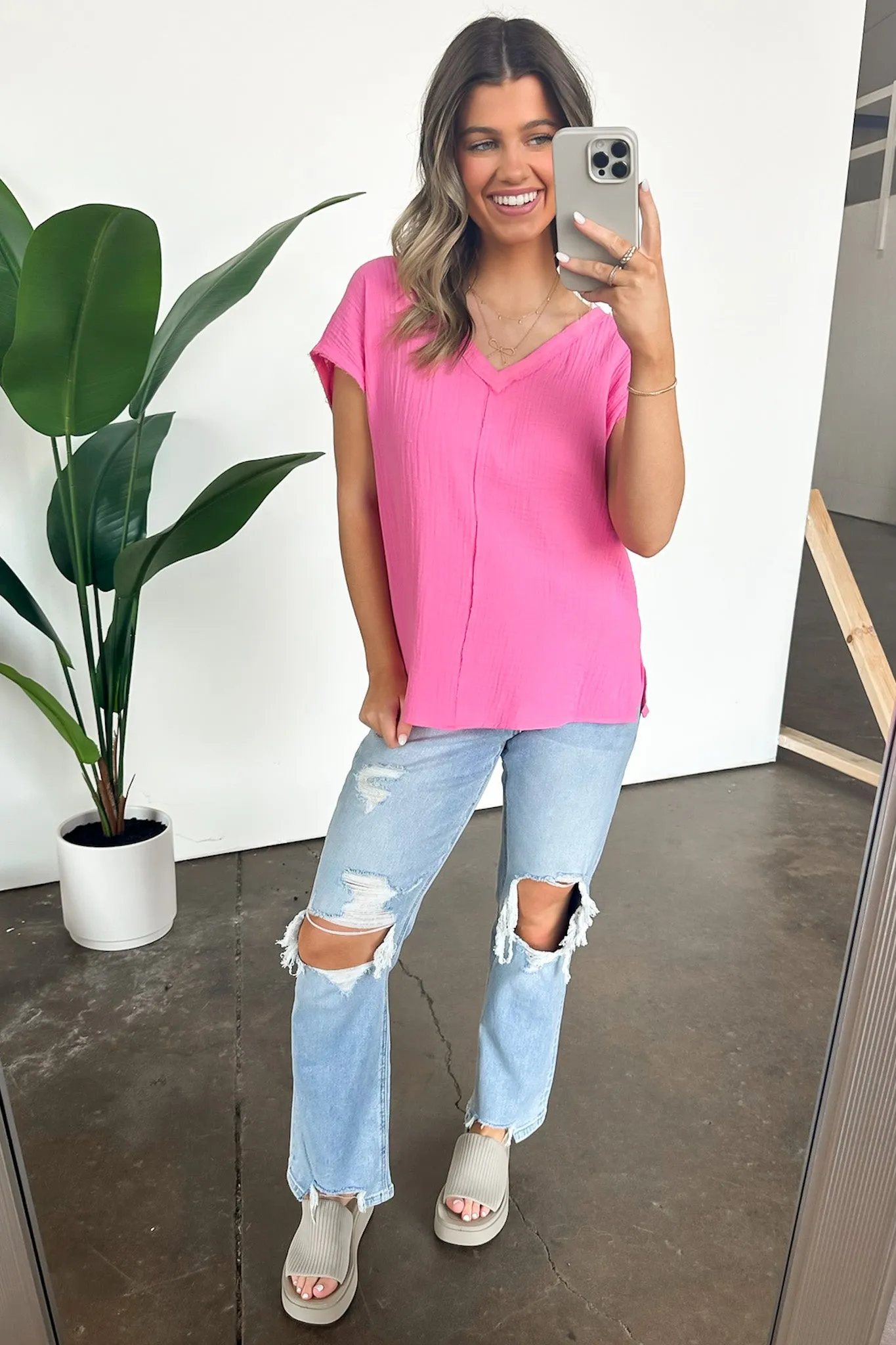 Lynde V-Neck Top - FINAL SALE