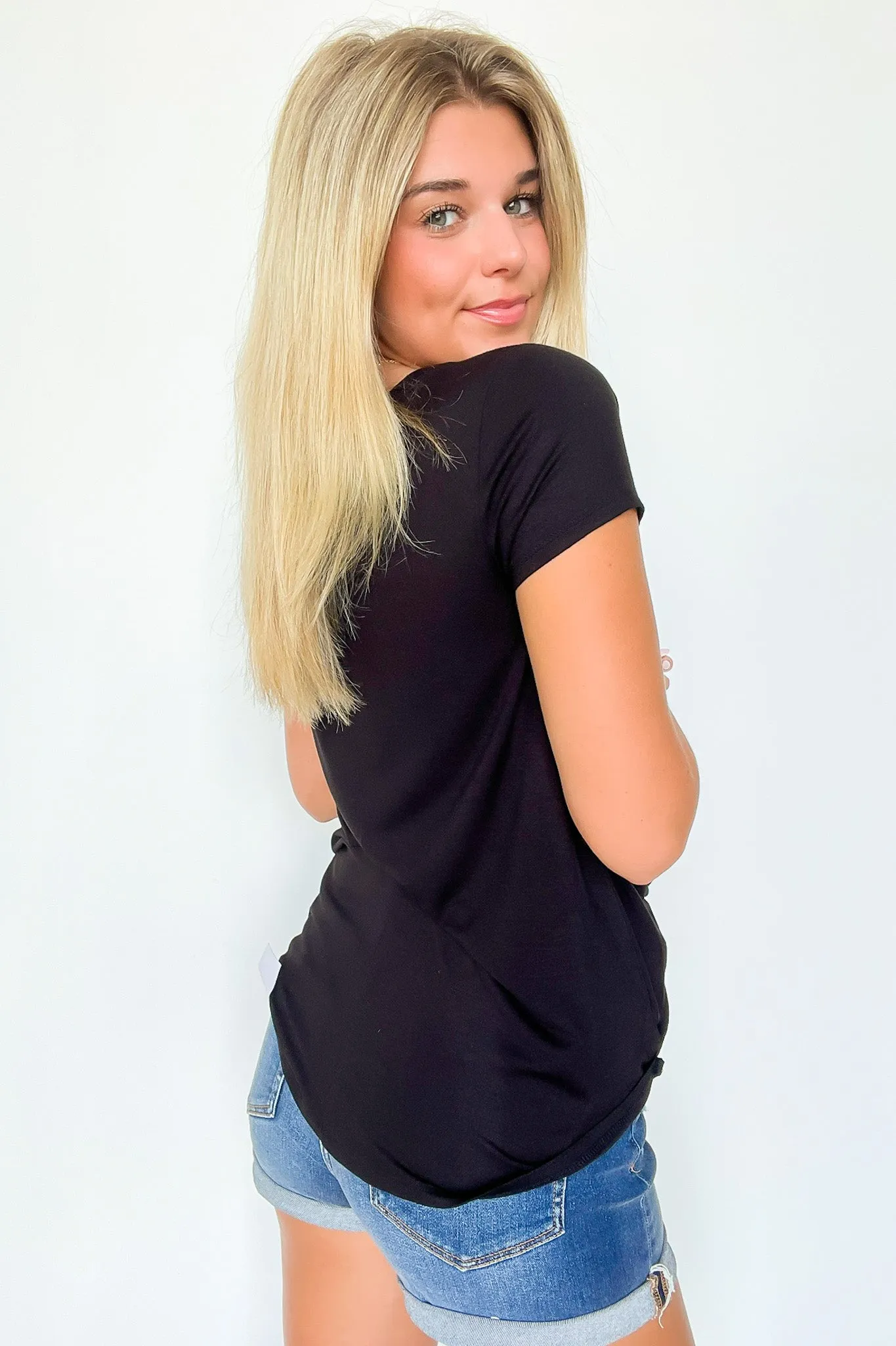 Macee Round Hem Short Sleeve Top - FINAL SALE