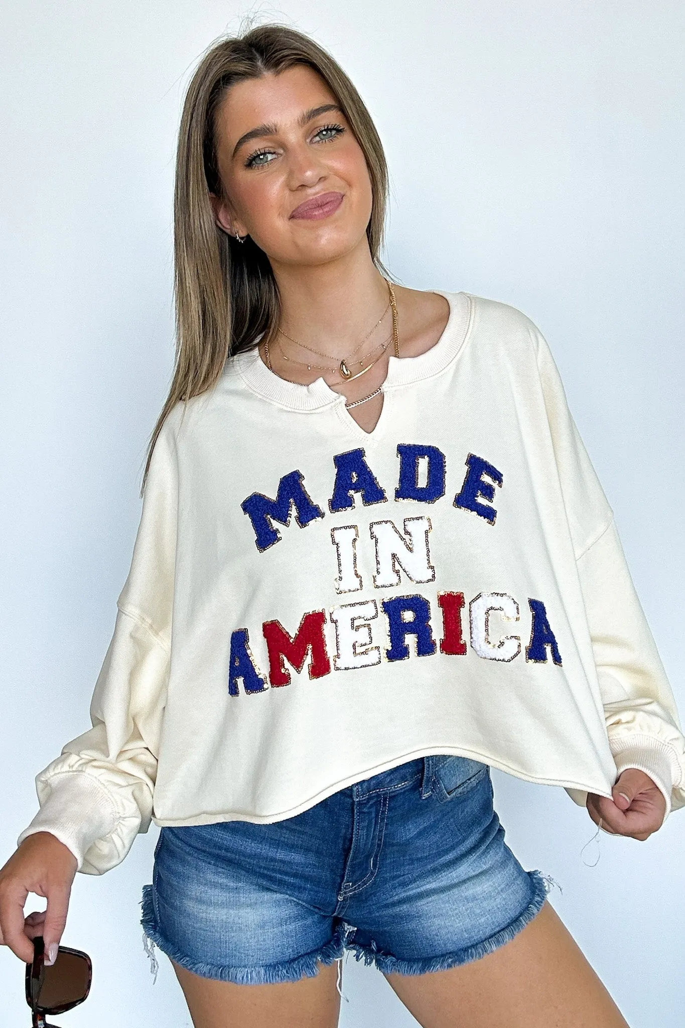 Made In America Graphic Patch Pullover - FINAL SALE