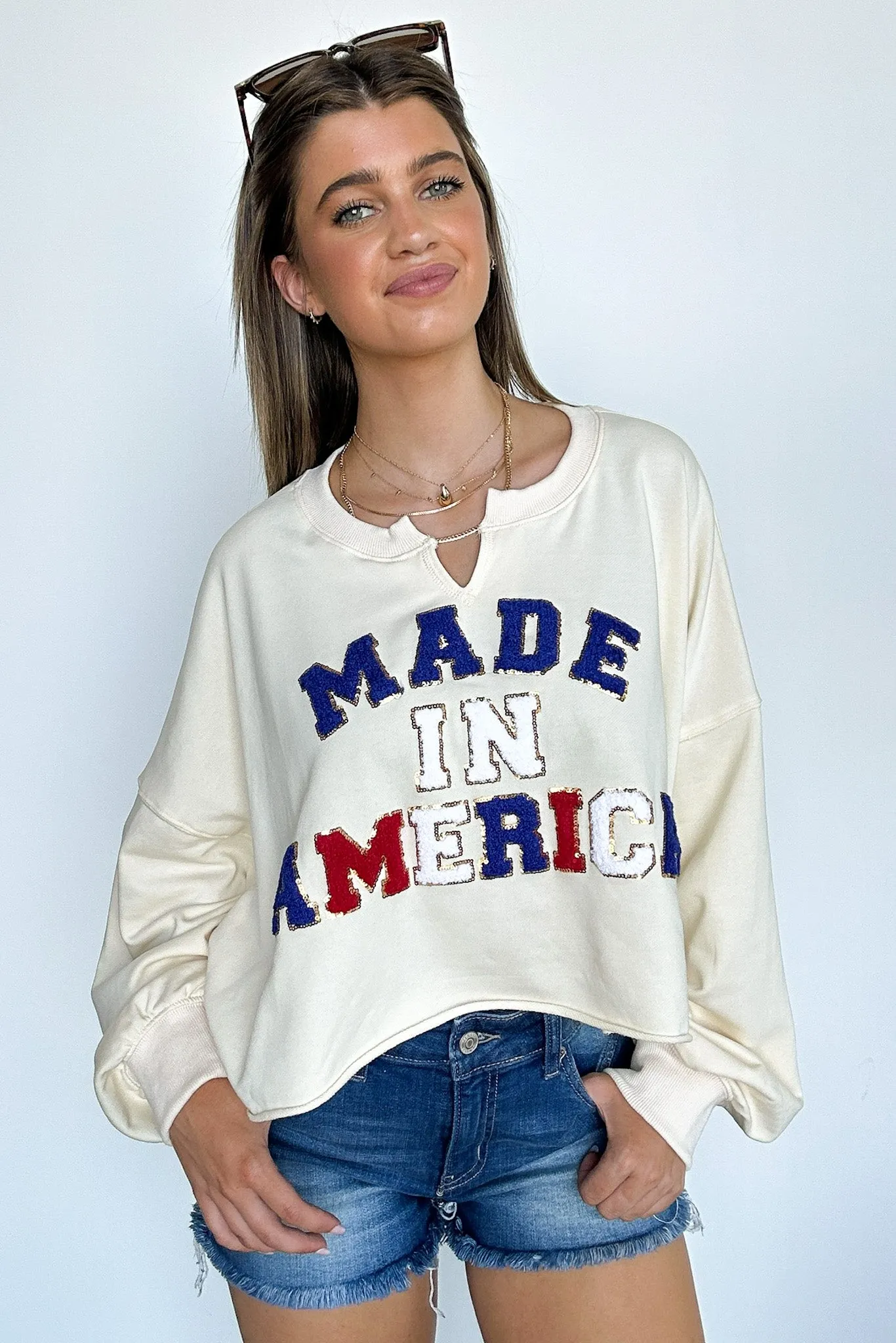 Made In America Graphic Patch Pullover - FINAL SALE