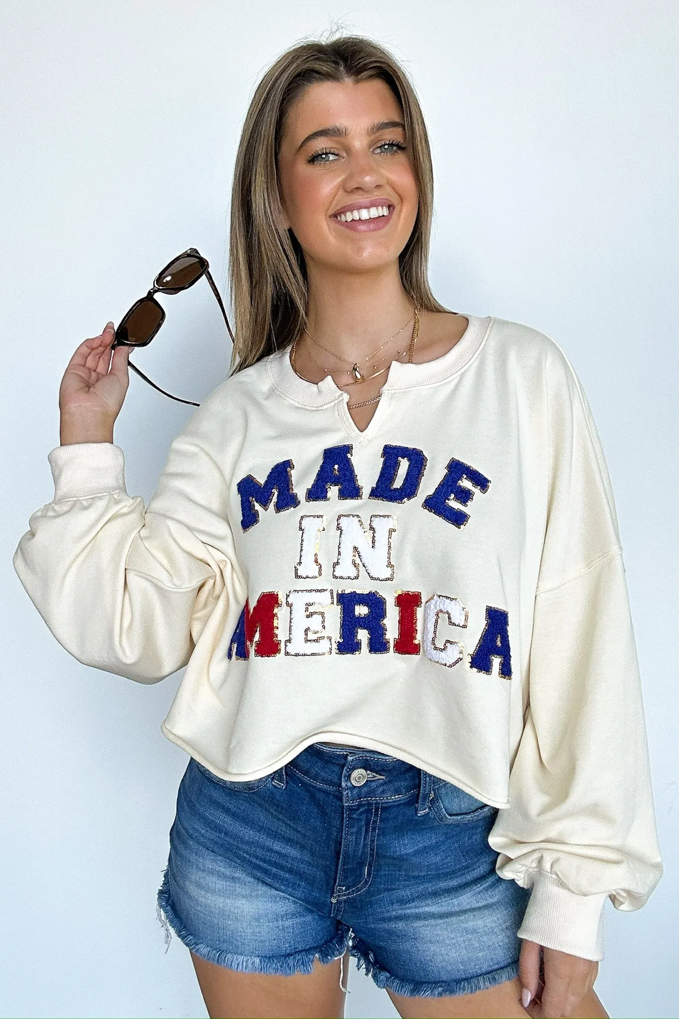 Made In America Graphic Patch Pullover - FINAL SALE
