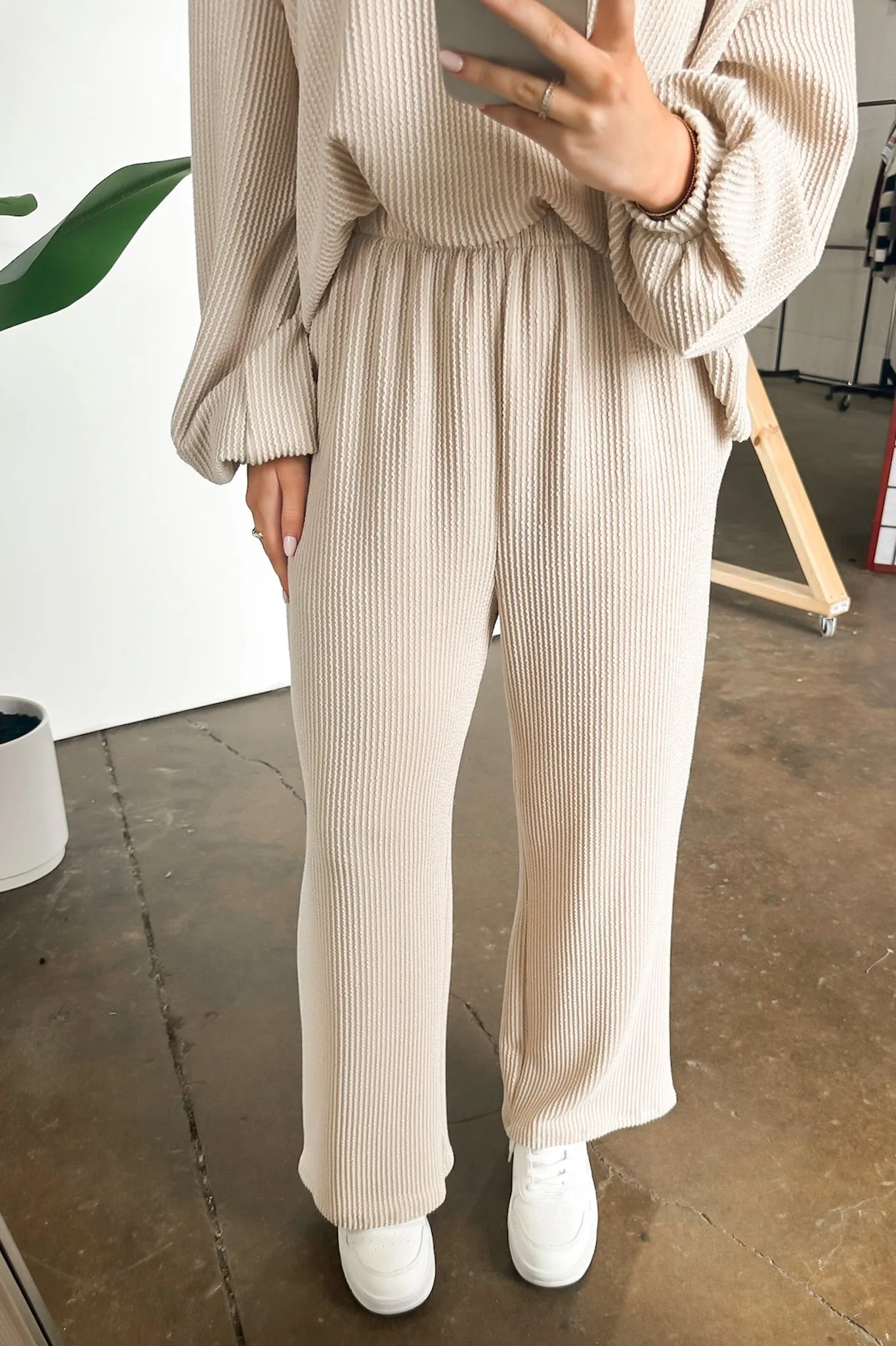 Manifest Ribbed Straight Leg Pants - FINAL SALE