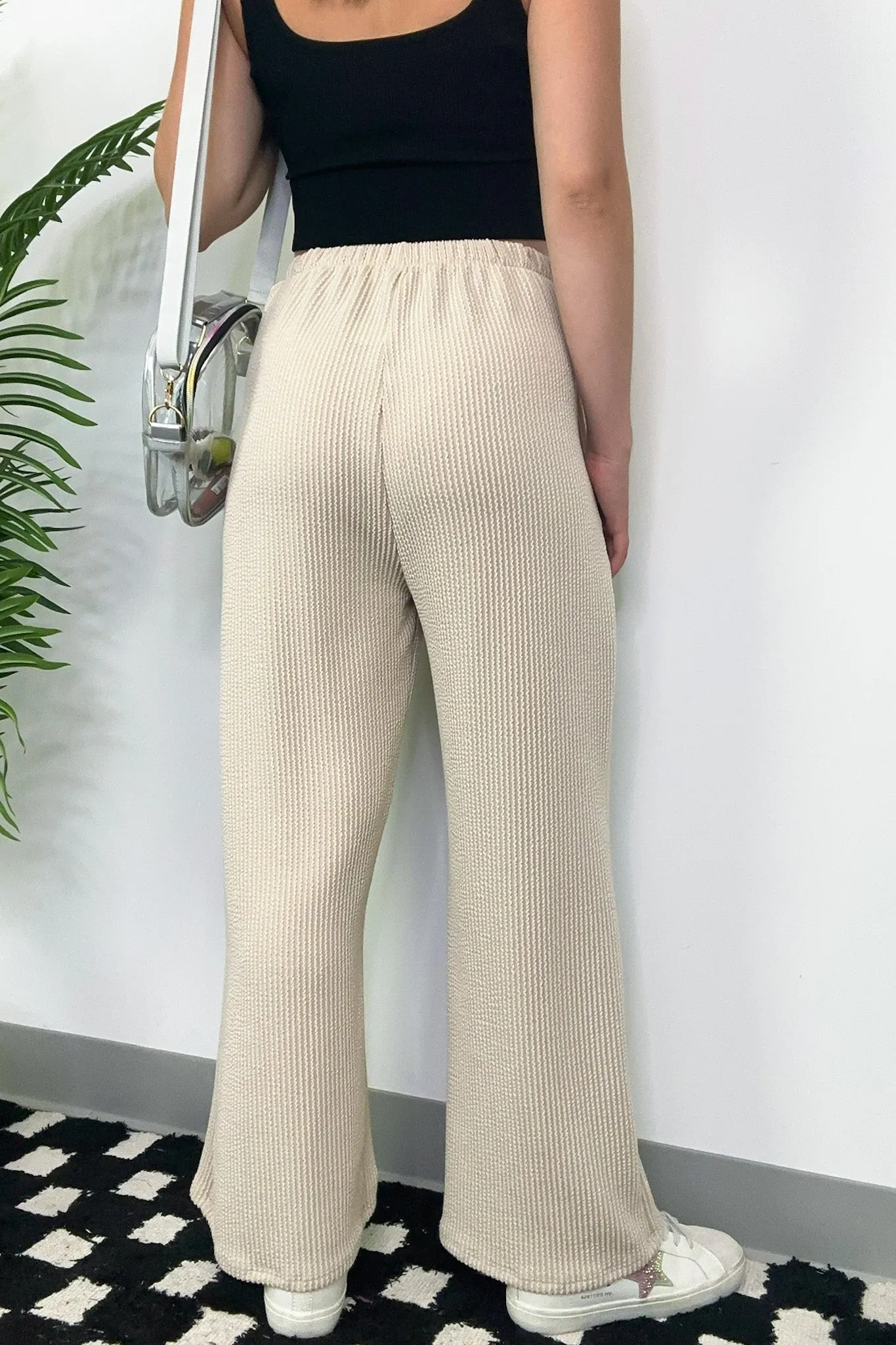 Manifest Ribbed Straight Leg Pants - FINAL SALE