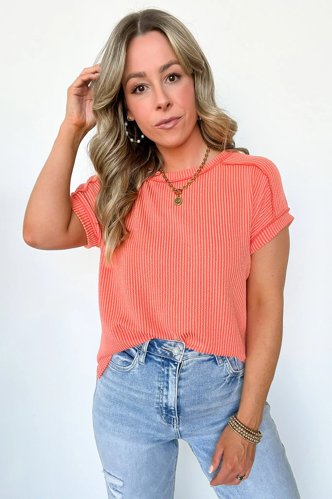 Manzanillo Rib Knit Drop Shoulder Top - BACK IN STOCK