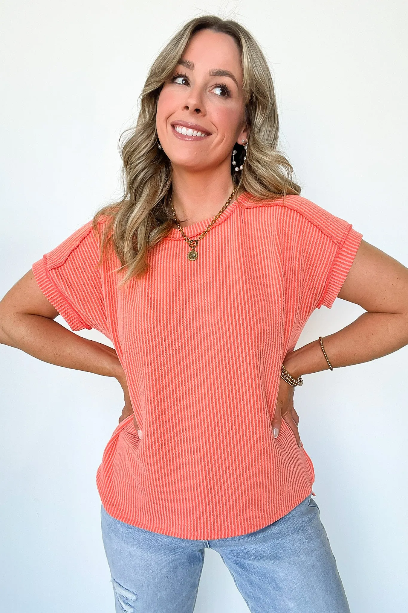 Manzanillo Rib Knit Drop Shoulder Top - BACK IN STOCK