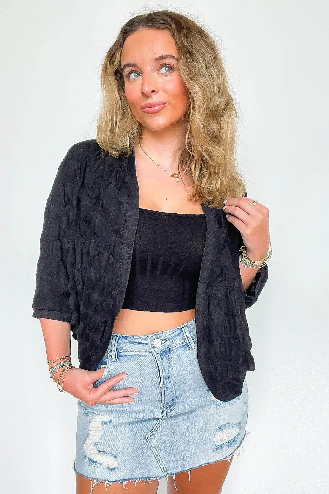 Marciela Bat Sleeve Bolero Cardigan