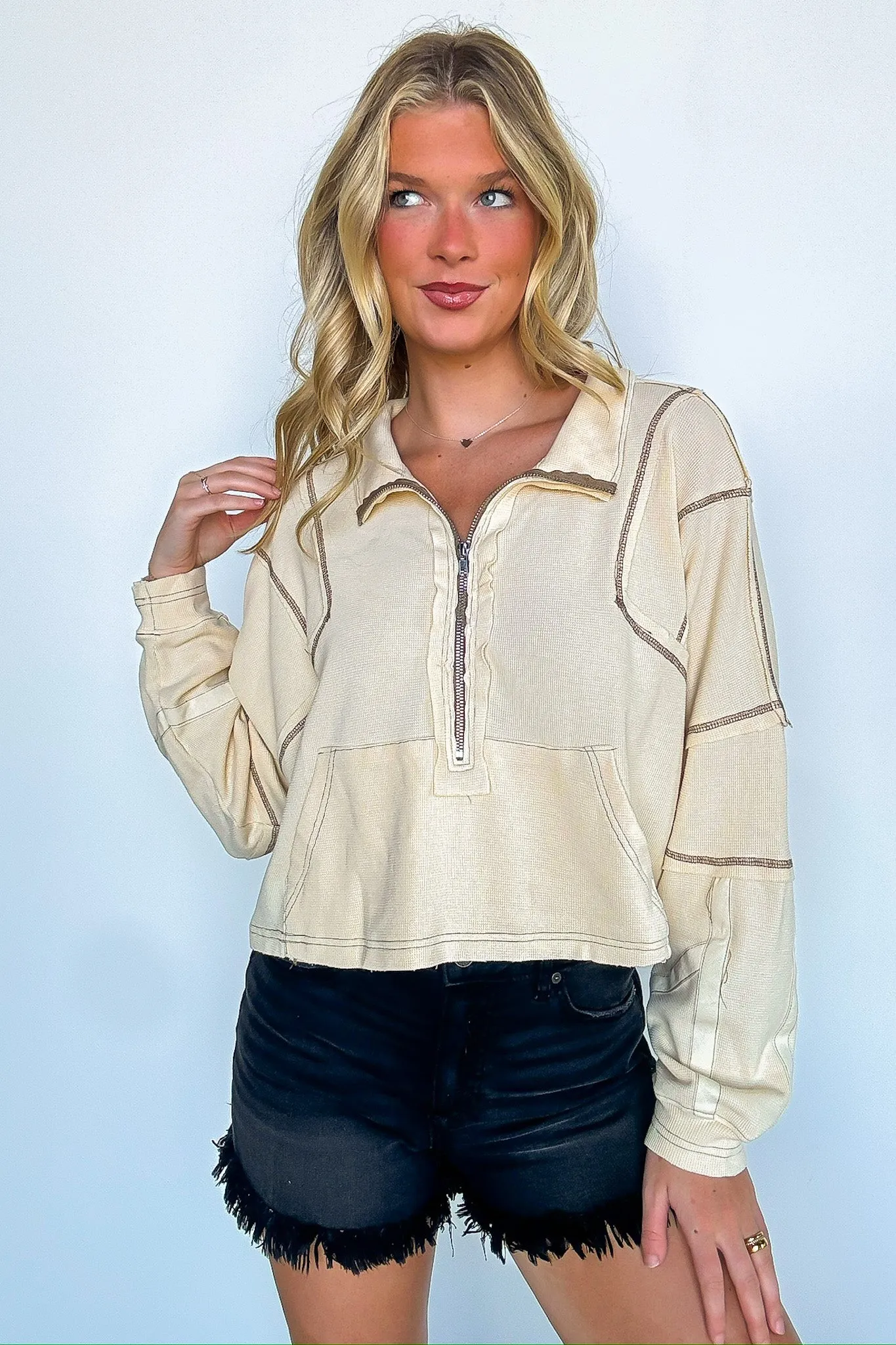 Marcy High Neck 1/2 Zip Top - BACK IN STOCK