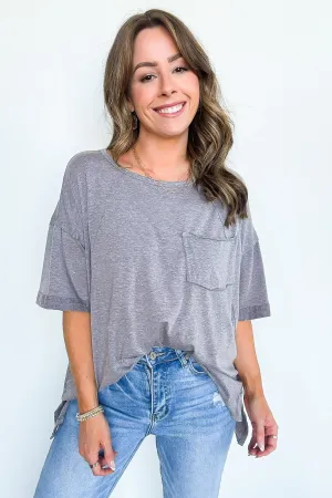 Marena Pocket Crew Neck Top